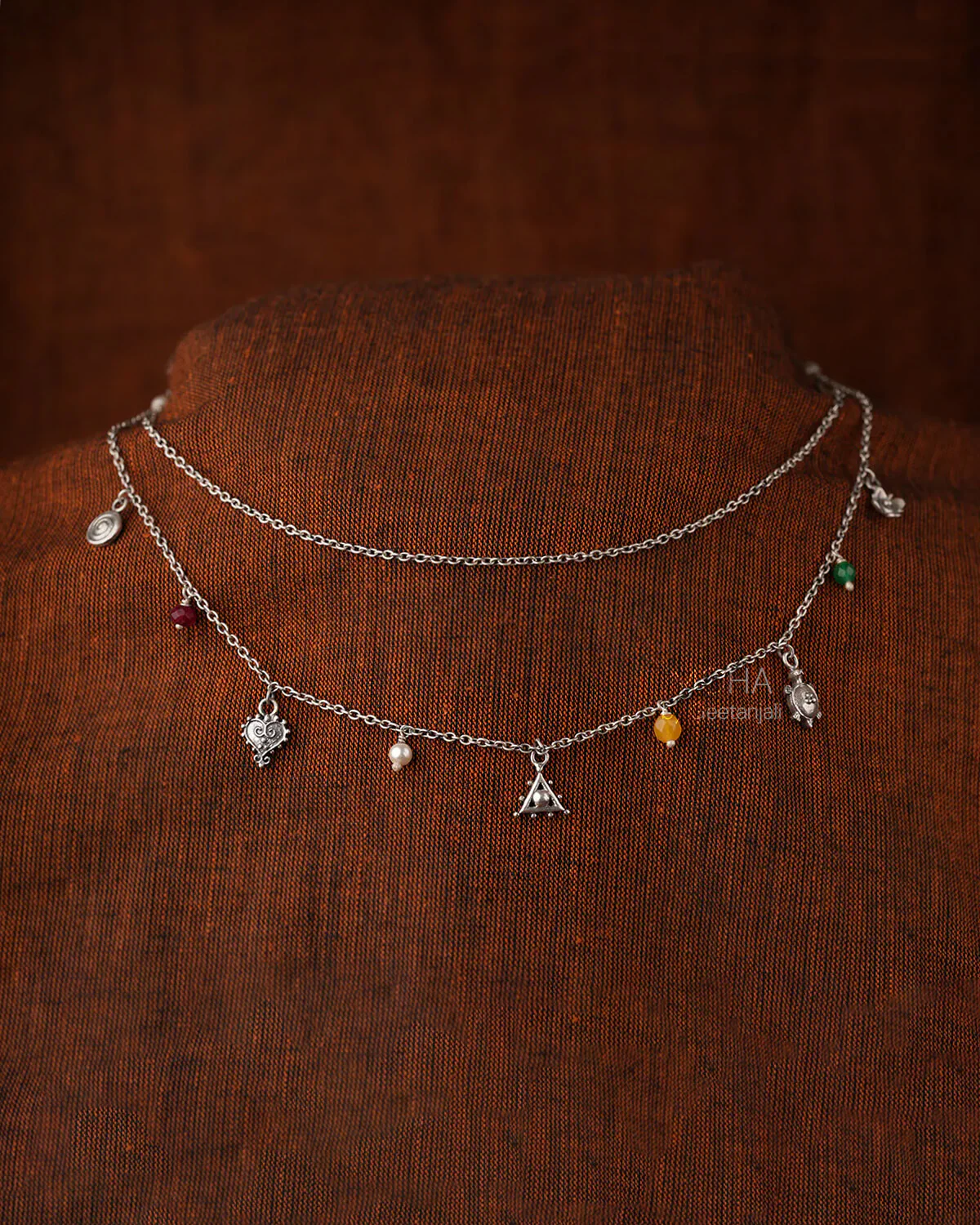 Nakshatra Silver Charms Necklace by MOHA