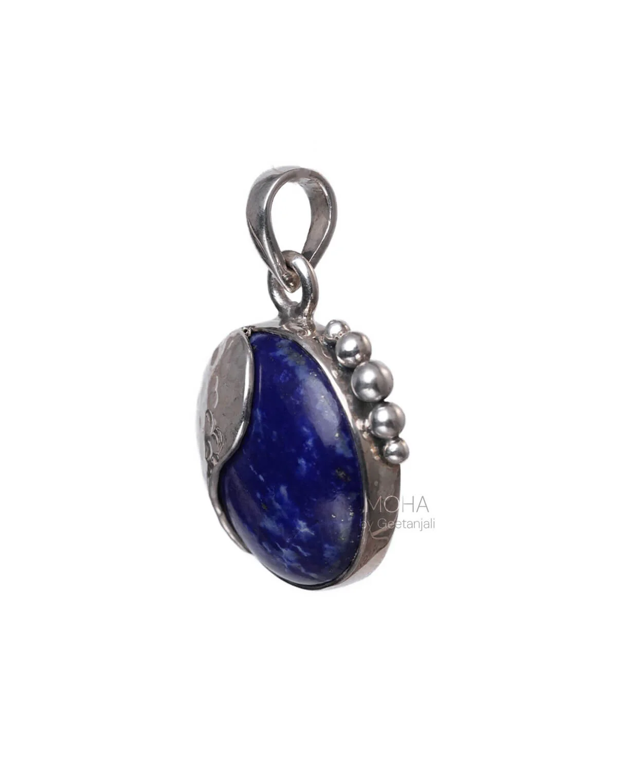 Neel Silver Pendant with Lapiz Lazuli Stone by Moha (Only Pendant) - Image 4
