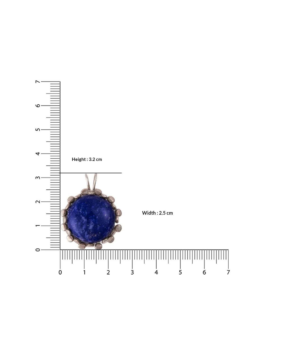Neel Tara Silver Pendant with Lapiz lazuli Stone by Moha (Only Pendant) - Image 7