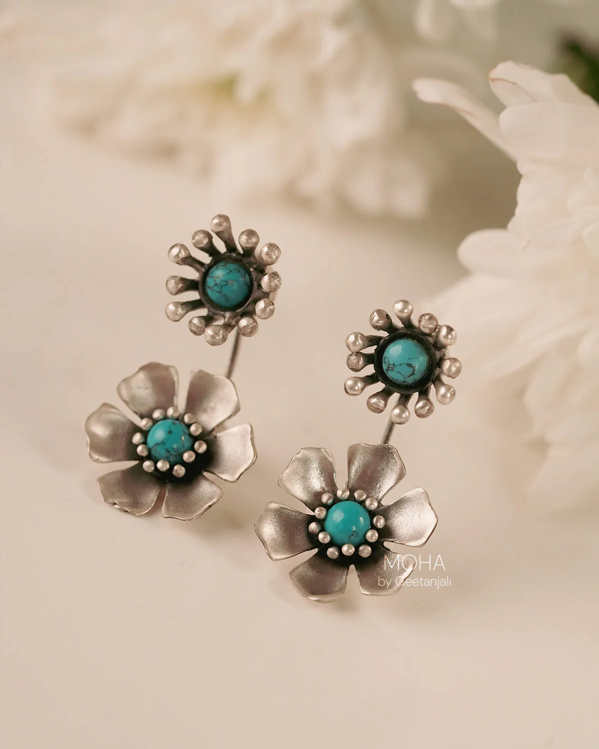 Neelima Silver Earrings by MOHA - Image 4