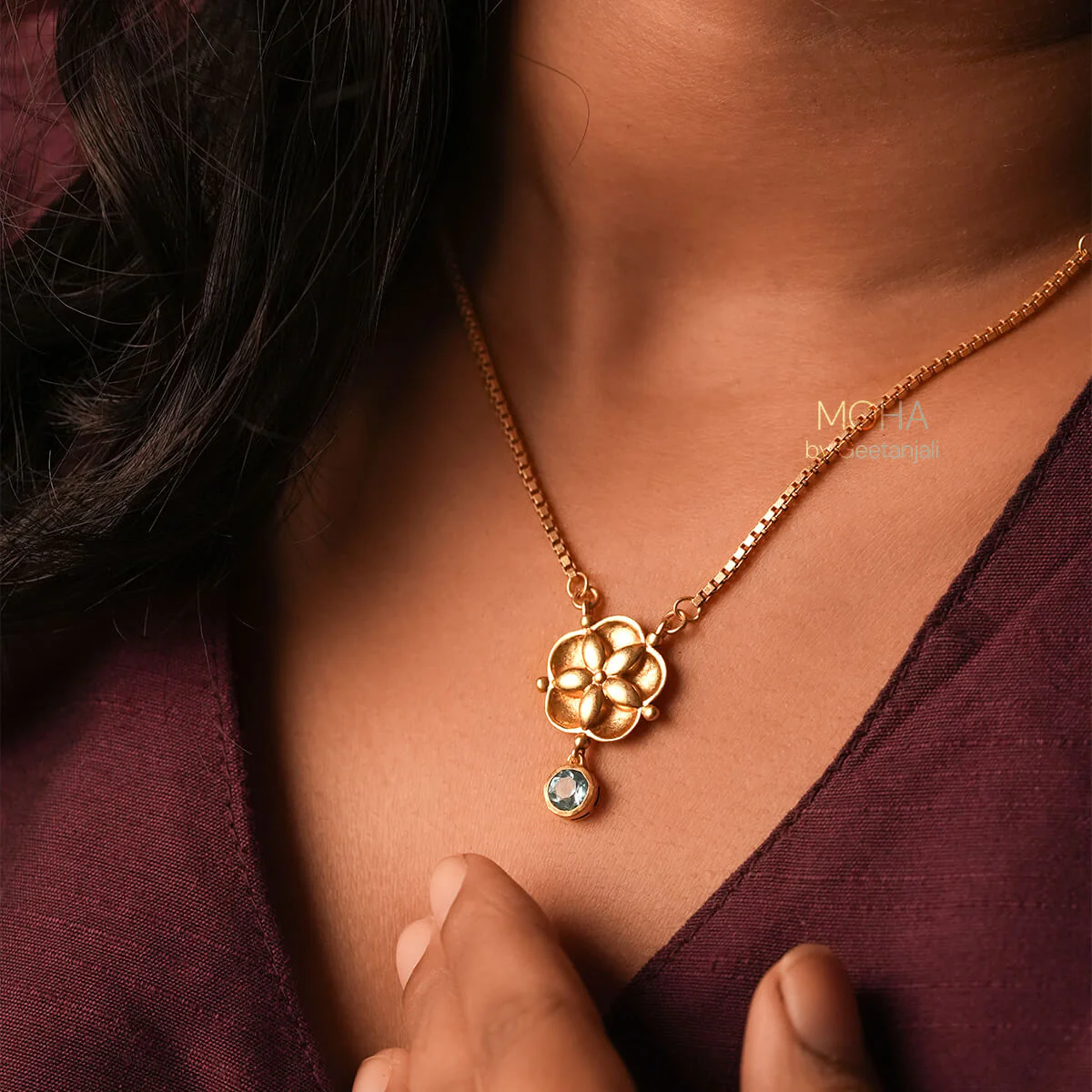 Nilaya Silver Mangalsutra by MOHA (Gold Plated) - Image 5