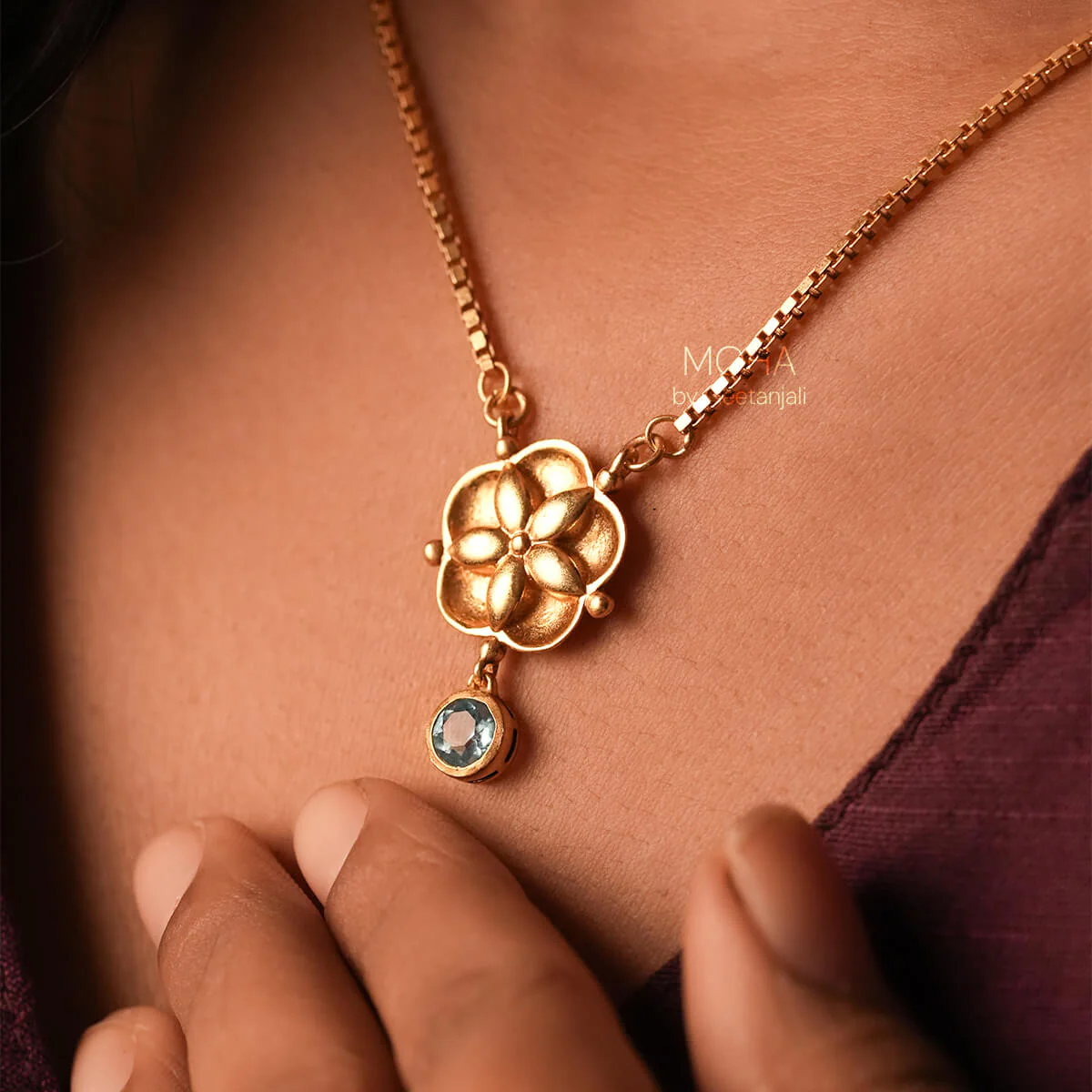 Nilaya Silver Mangalsutra by MOHA (Gold Plated) - Image 6