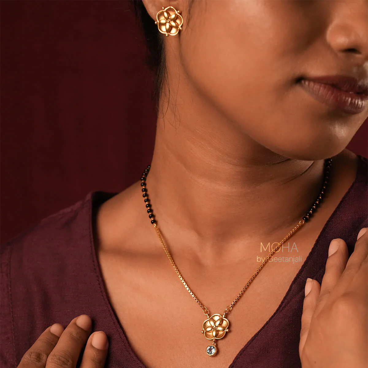 Nilaya Silver Mangalsutra by MOHA (Gold Plated) - Image 8