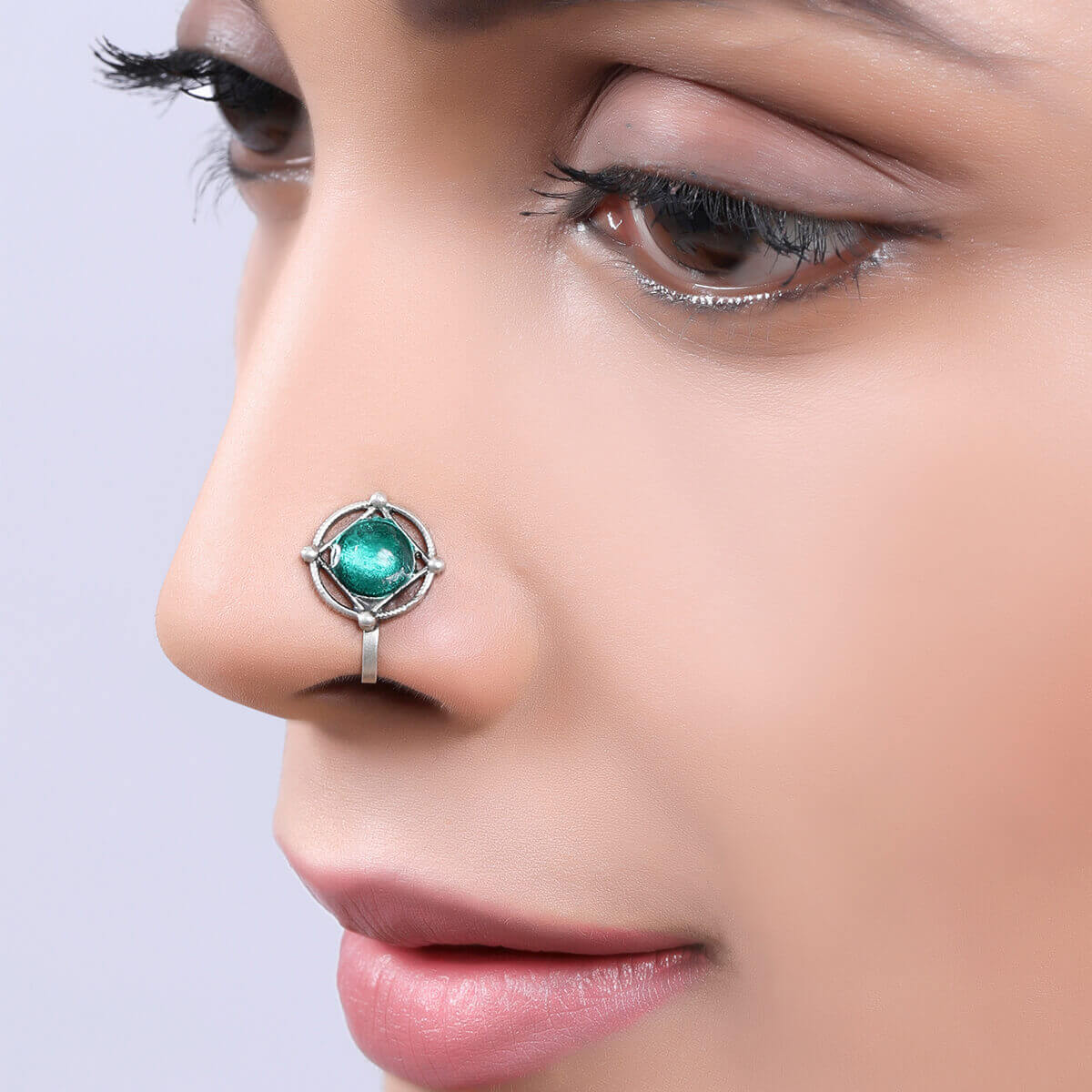 Noor Silver Nosepin by MOHA - Image 5