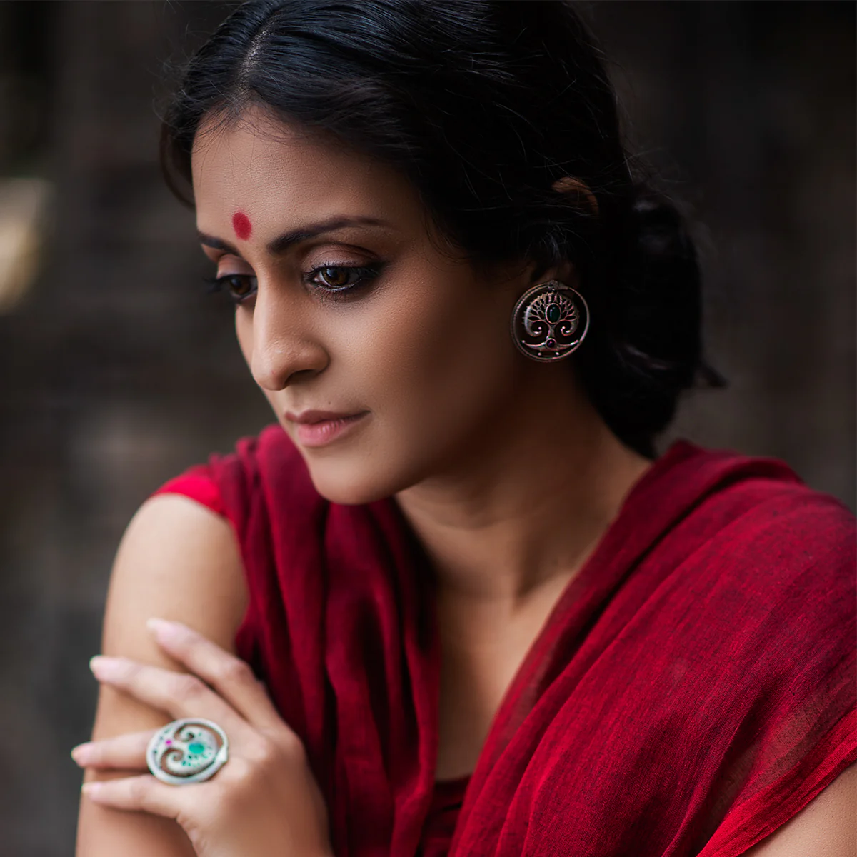 Oroboros Silver Earrings by MOHA - Image 3