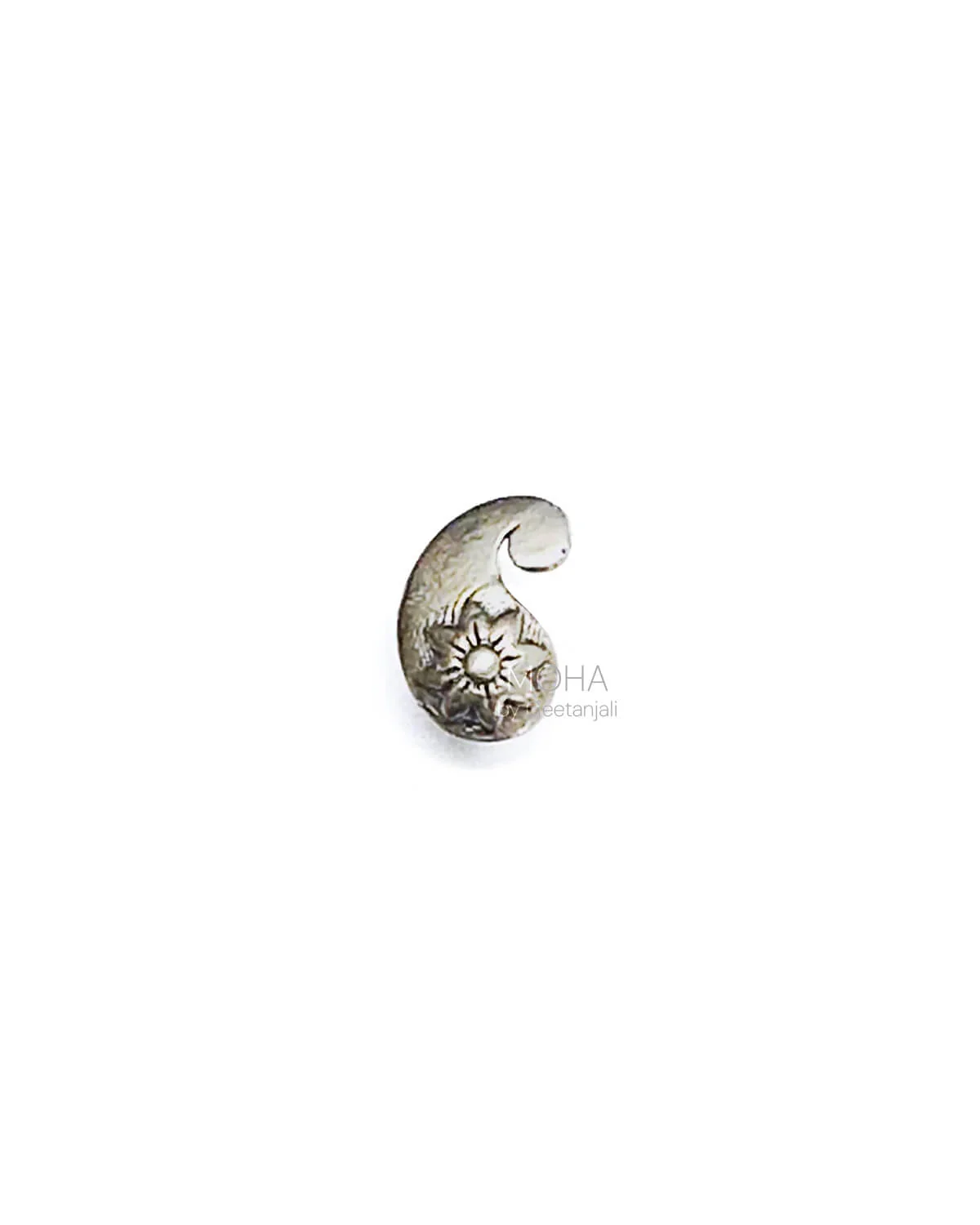 Paisley silver Nose pin by MOHA