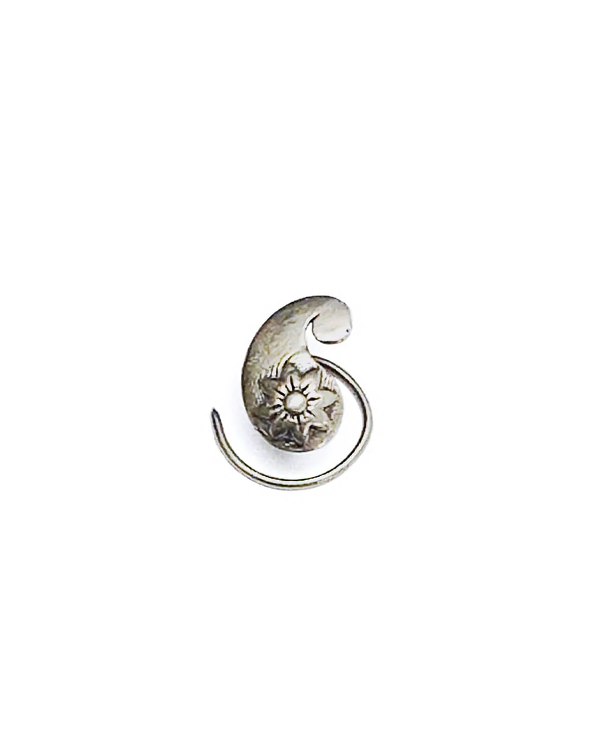 Paisley silver Nose pin by MOHA - Image 2