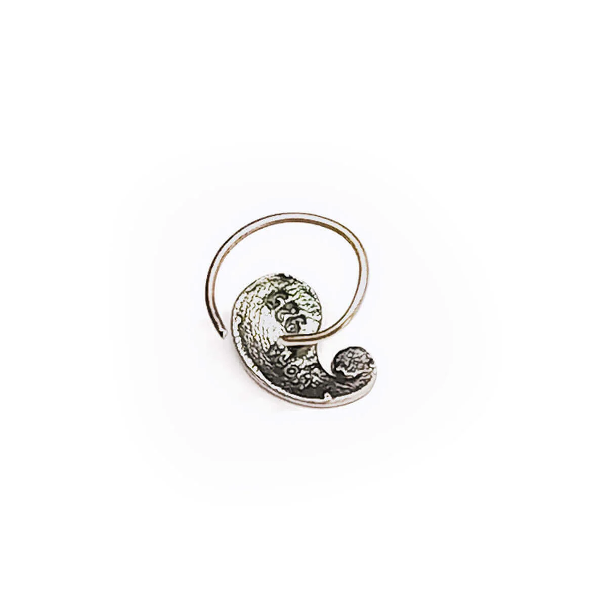 Paisley silver Nose pin by MOHA - Image 3