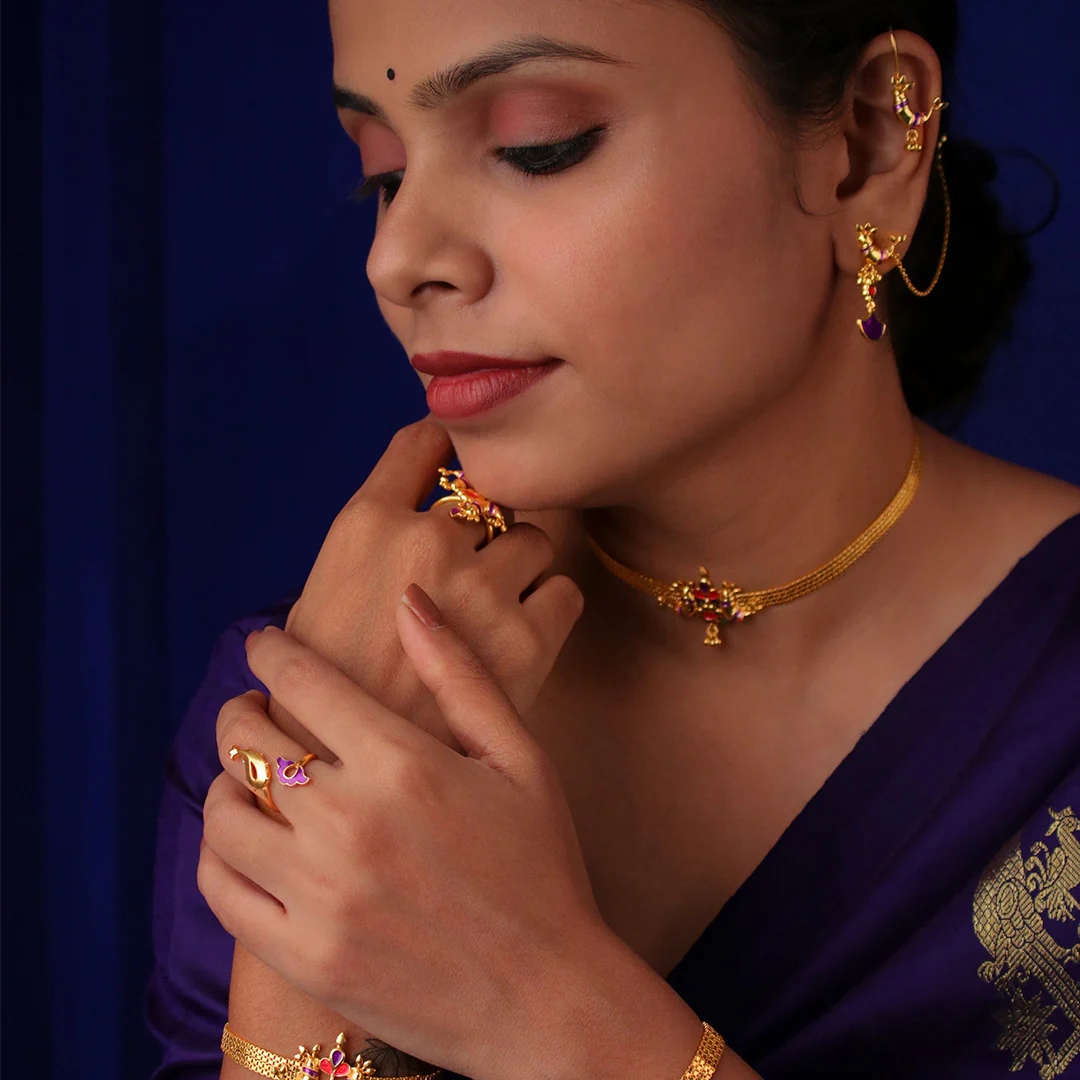 Pakhi Silver choker Necklace By Moha - Image 3