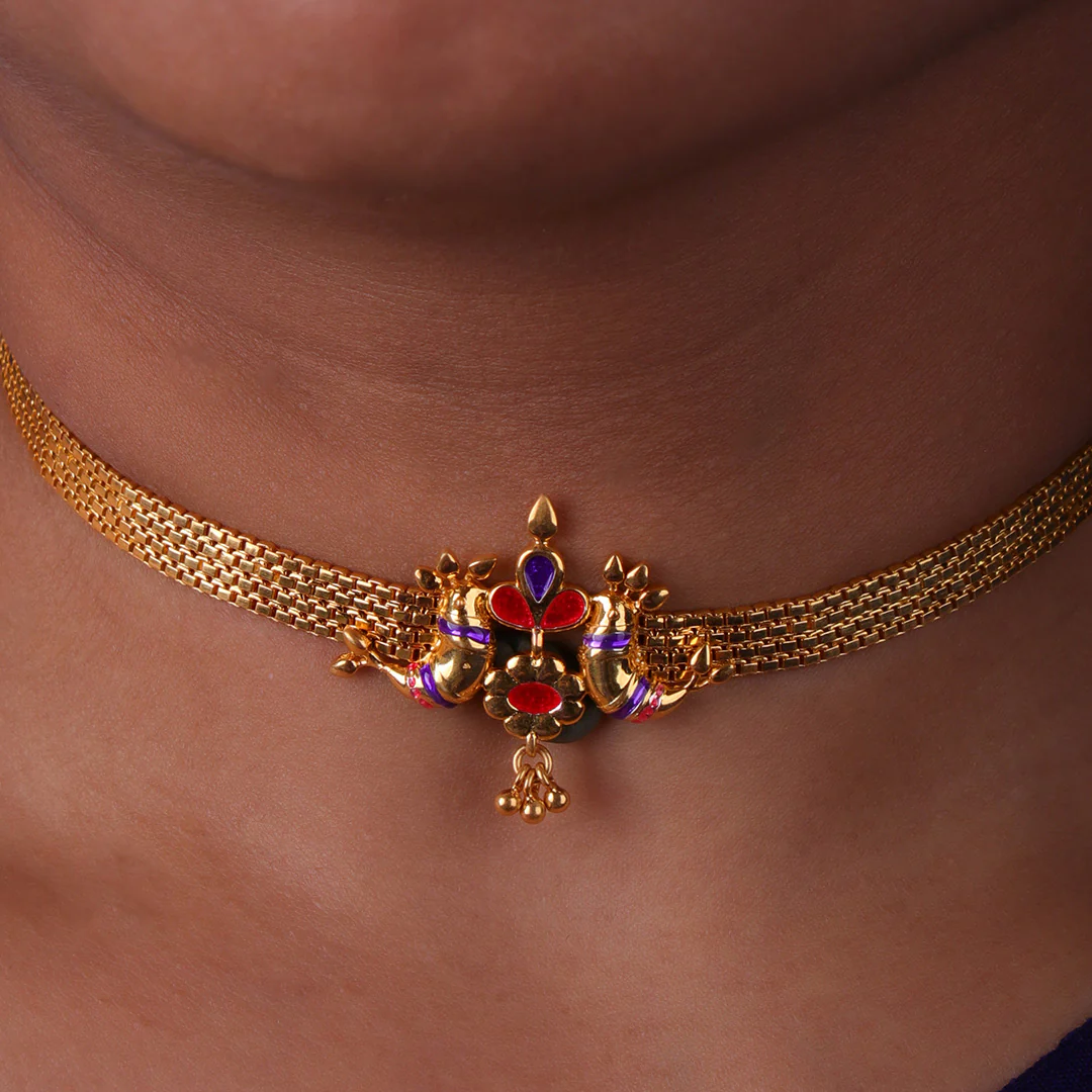 Pakhi Silver choker Necklace By Moha - Image 4