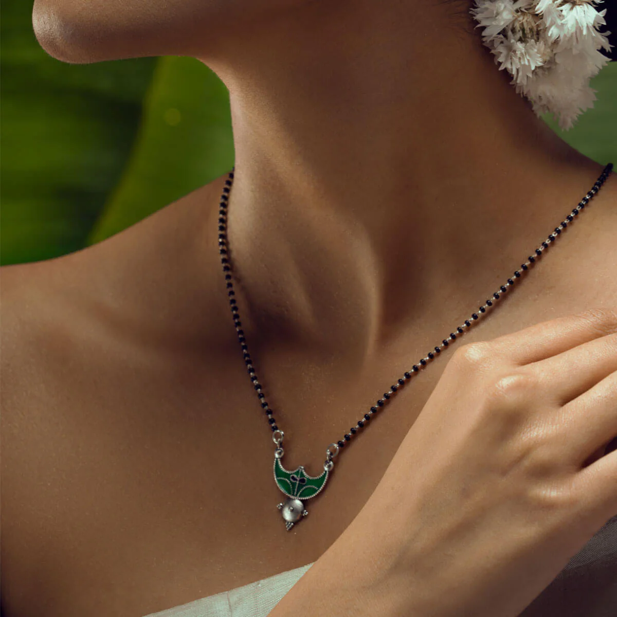 Palash Silver Mangalsutra by MOHA - Image 3