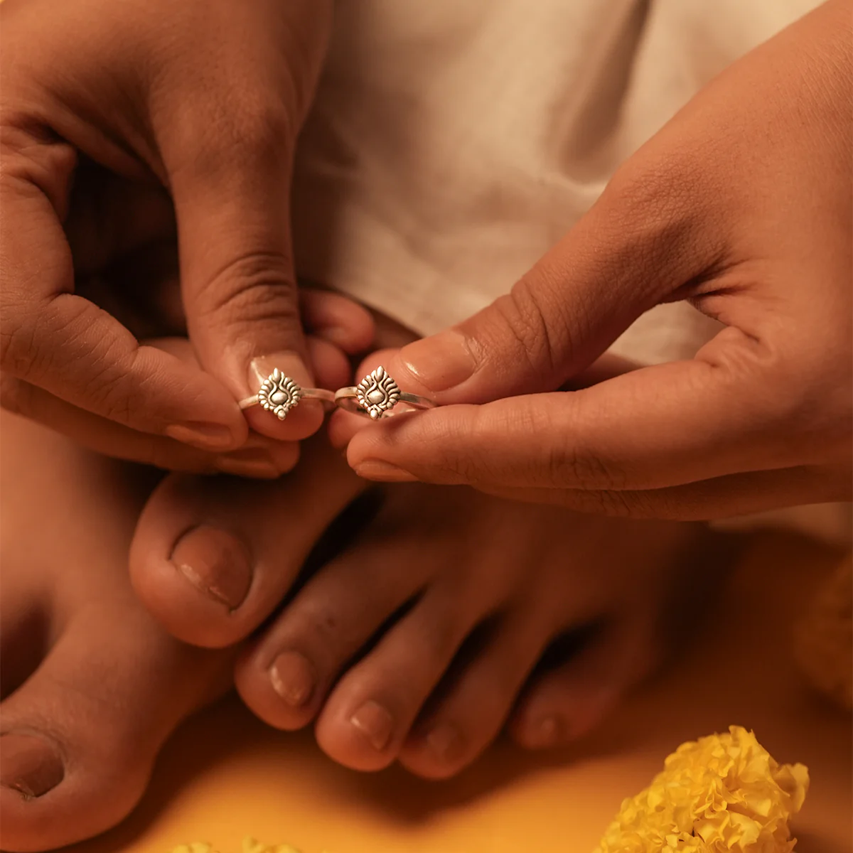 Pankhudi Silver Toe Rings by MOHA - Image 3