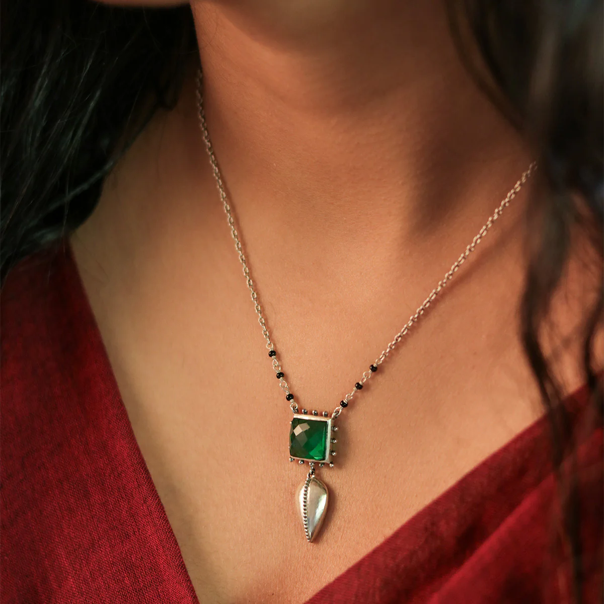 Panna Silver Mangalsutra by MOHA - Image 4