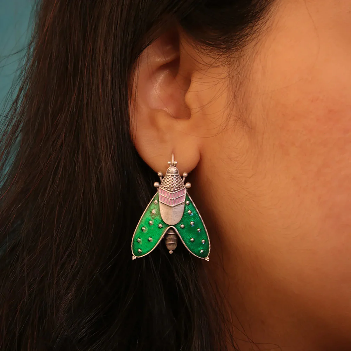 Patanga Silver Earrings (Big) By MOHA - Image 3