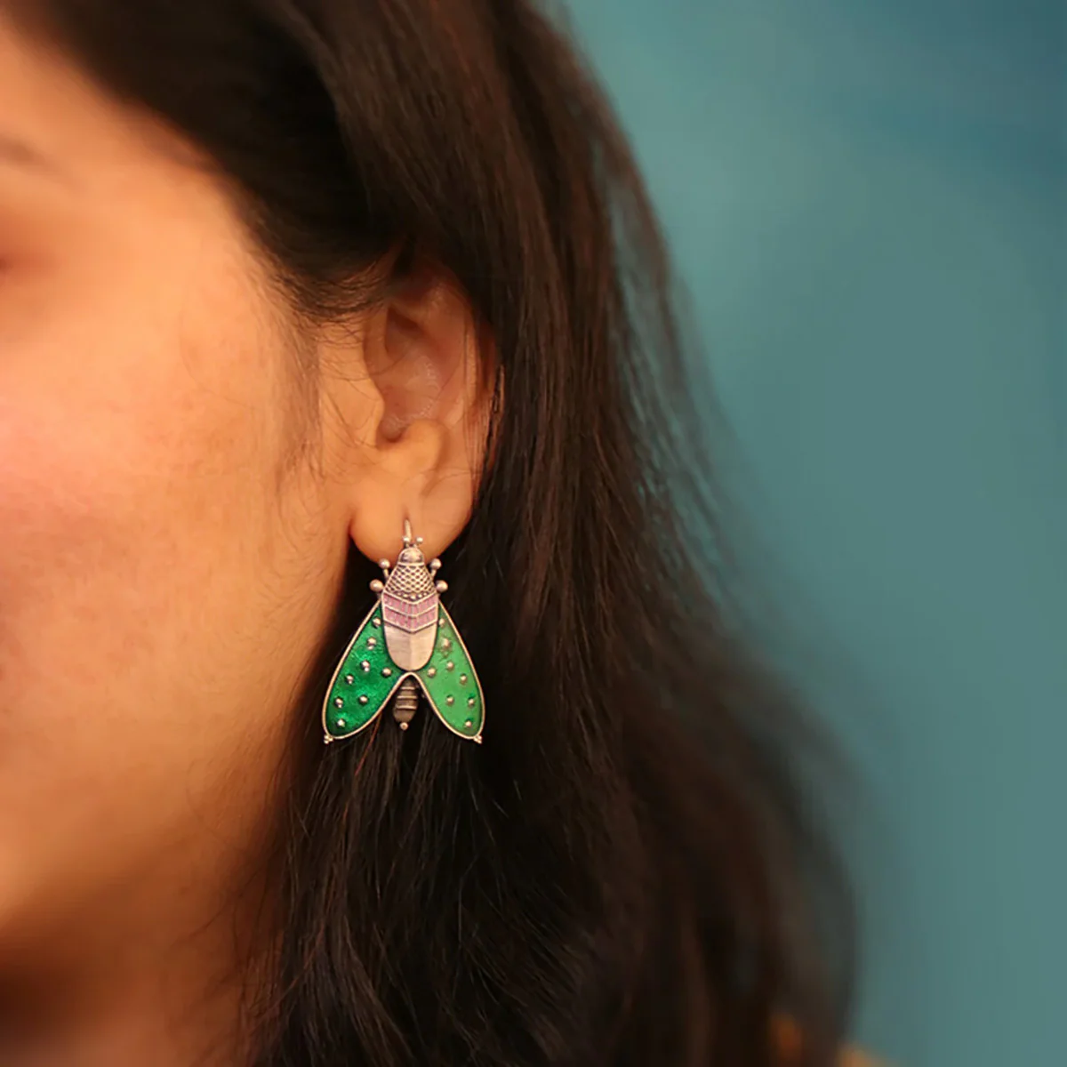 Patanga Silver Earrings (Big) By MOHA - Image 5