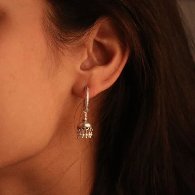 Pearl Jhumki Hoops by MOHA - Image 4