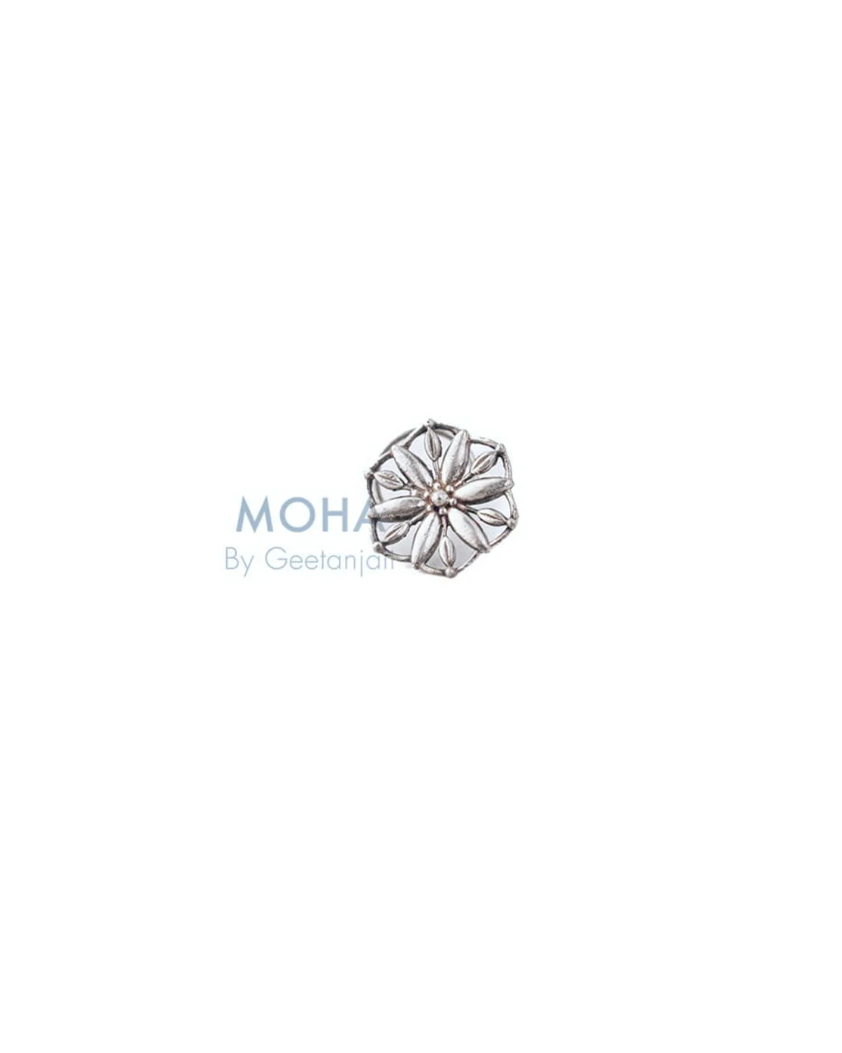 Phool Chakra Silver Nosepin by MOHA