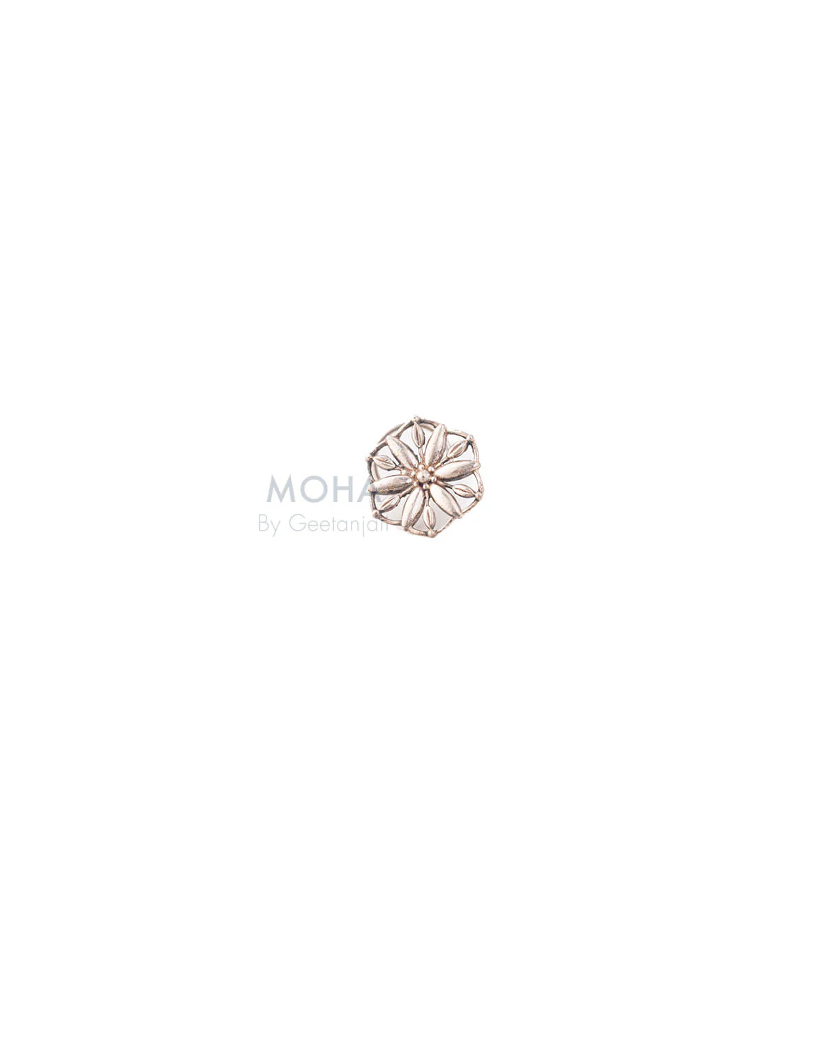 Phool Chakra Silver Nosepin by MOHA - Image 3