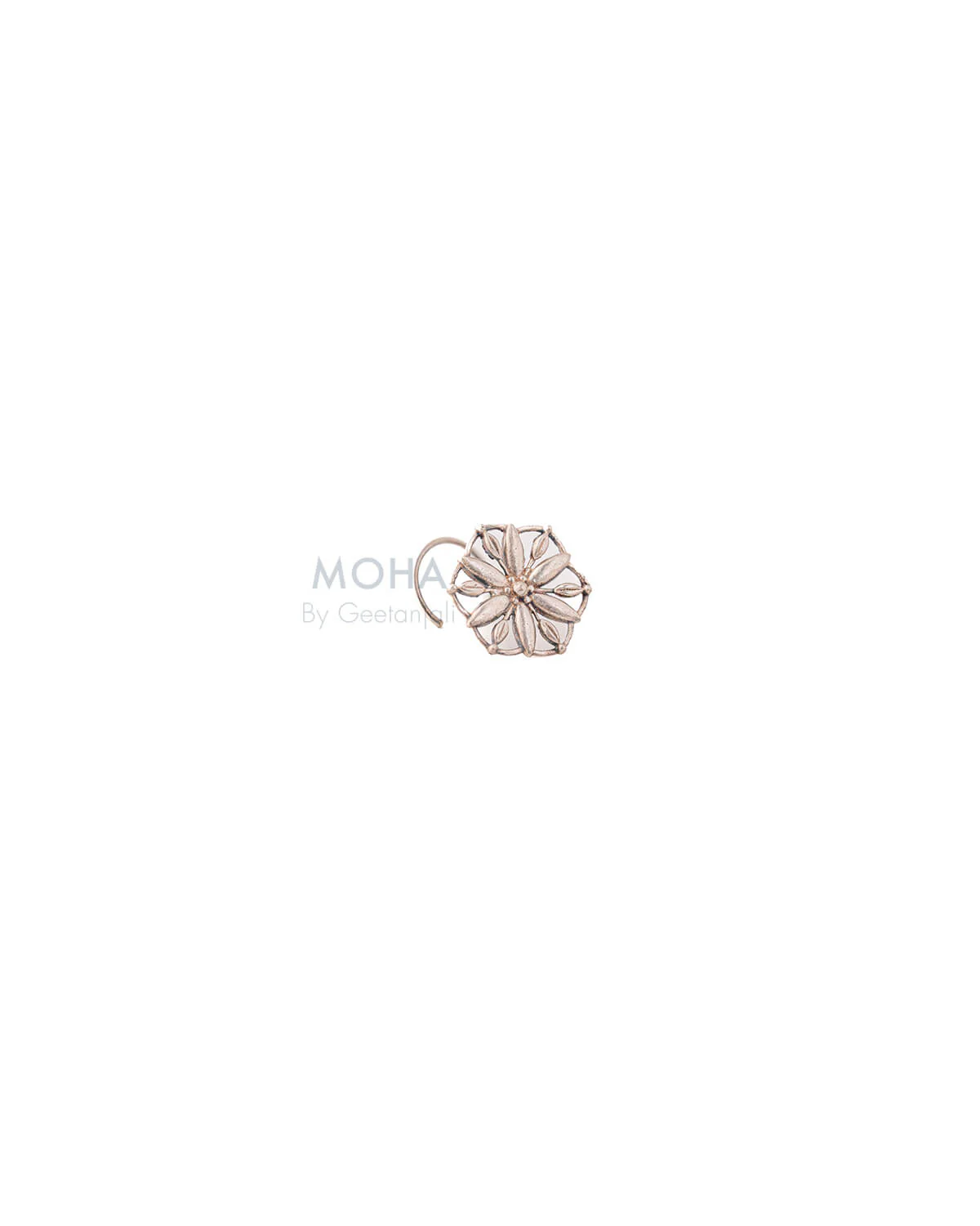 Phool Chakra Silver Nosepin by MOHA - Image 4