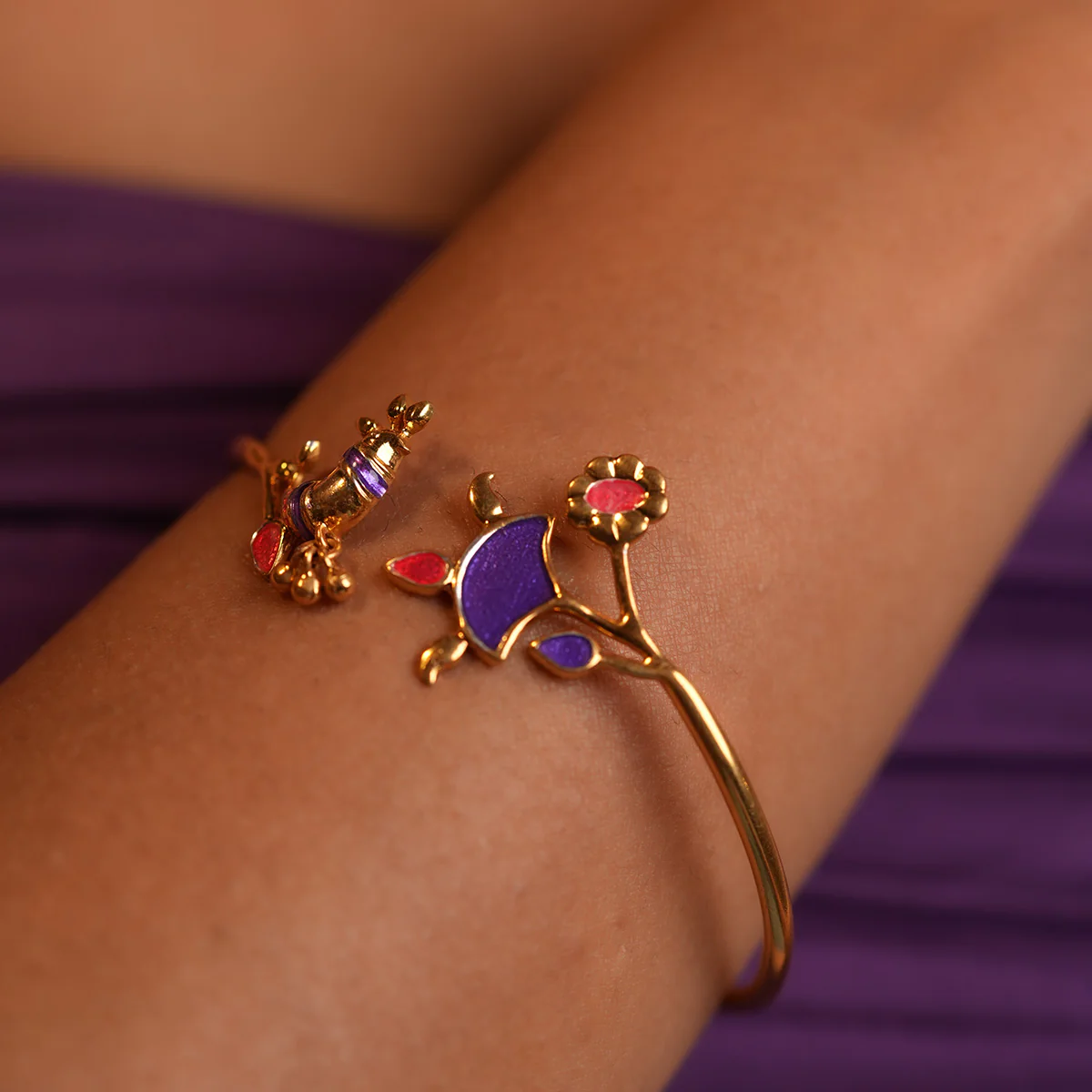 Phul Pakhi Silver Bracelet By Moha - Image 3