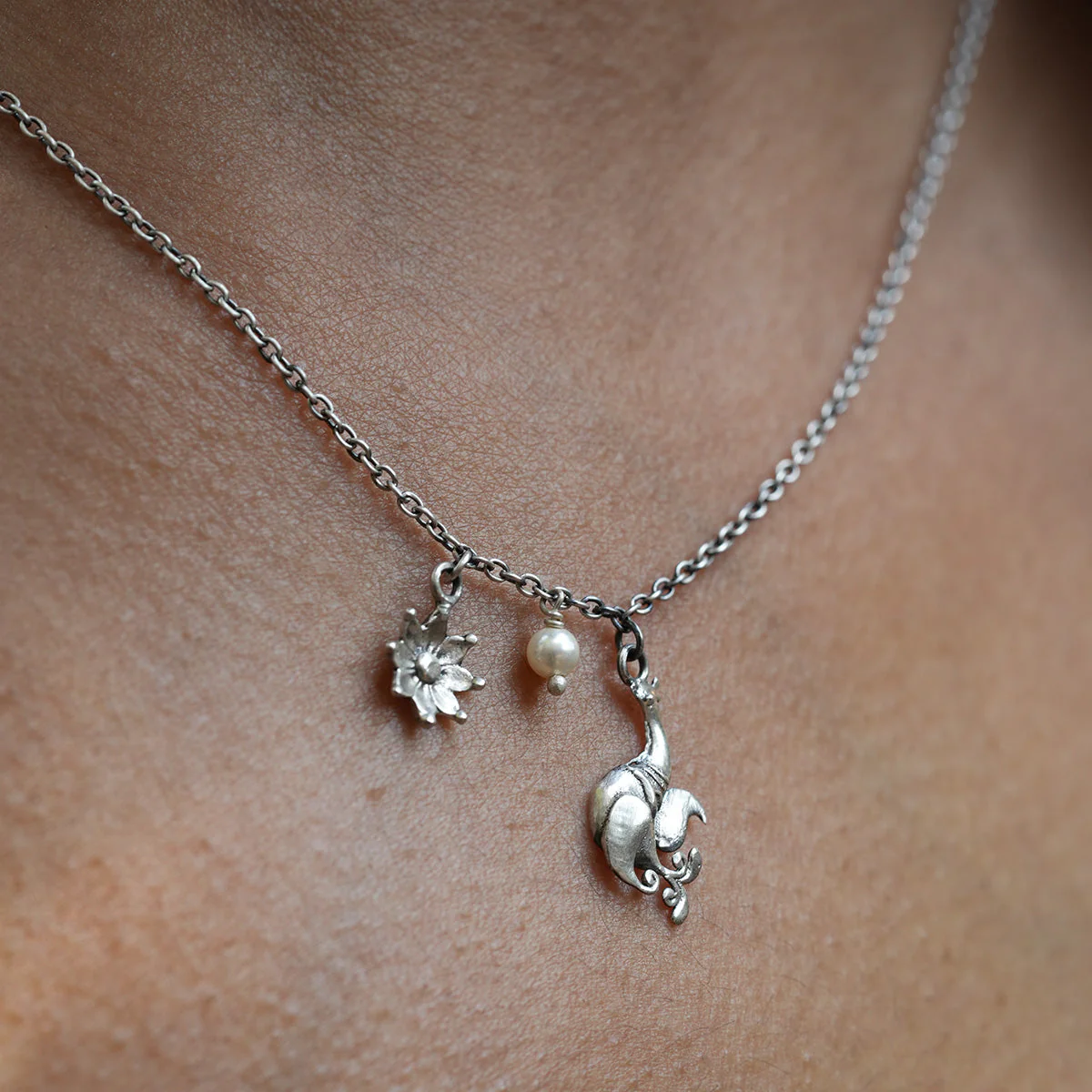 Pihu Charms Silver Necklace by MOHA - Image 3