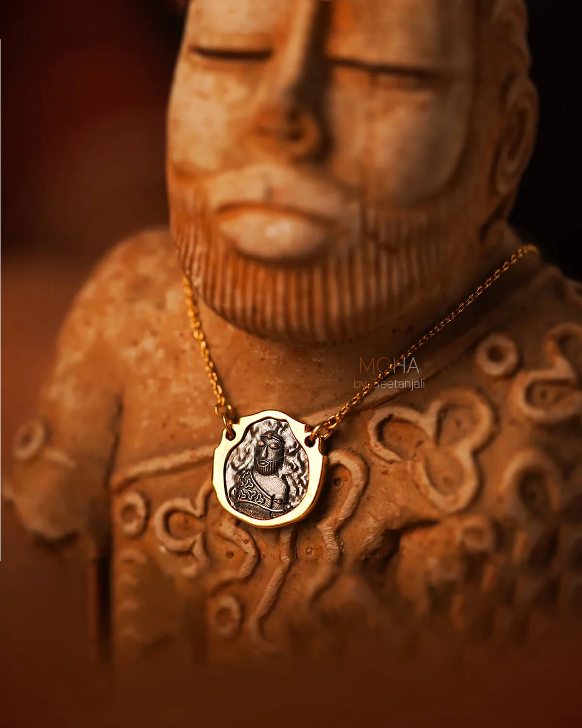 Priest King Silver Pendant with Chain by MOHA