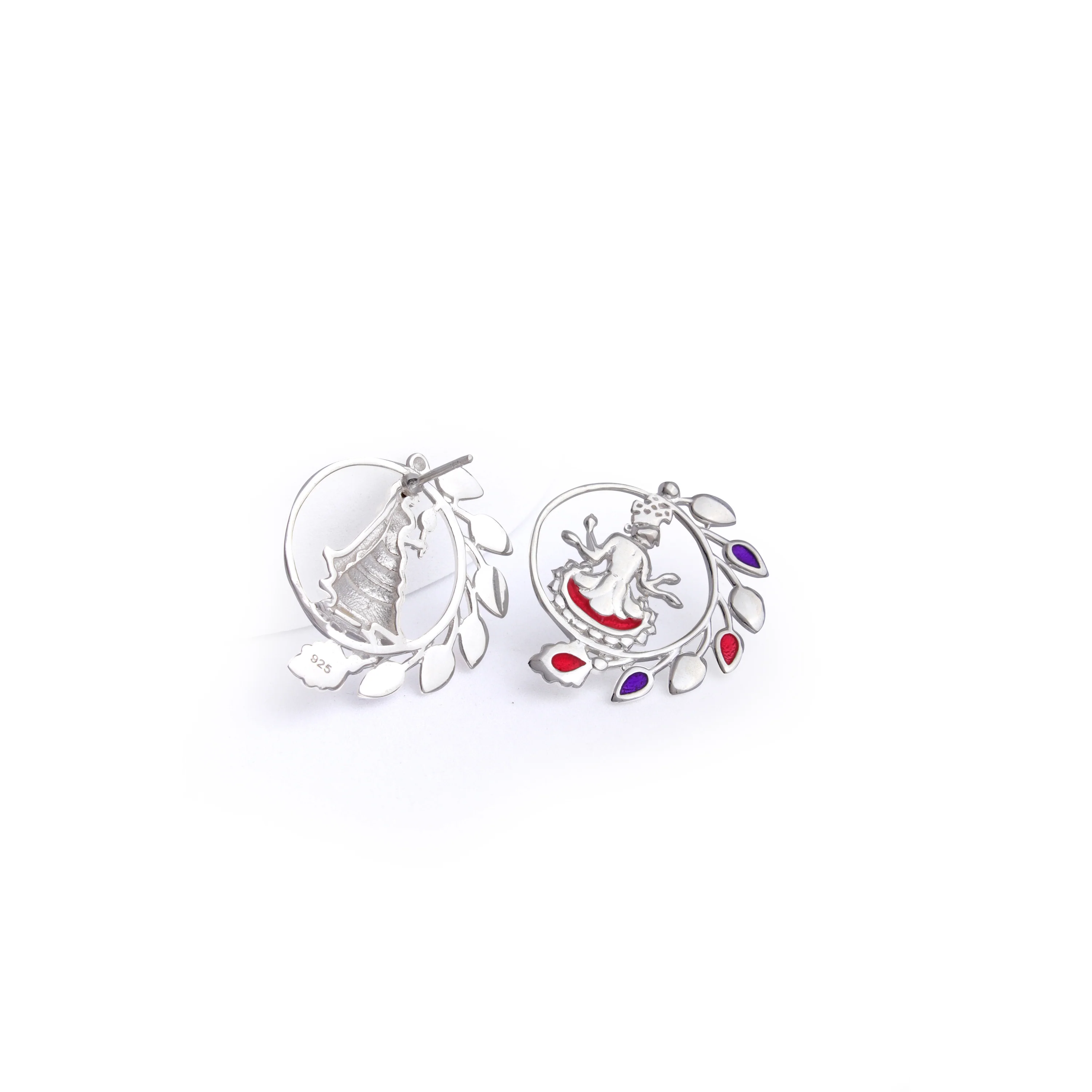Radhe Shyam Stud Silver Earrings By Moha - Image 12