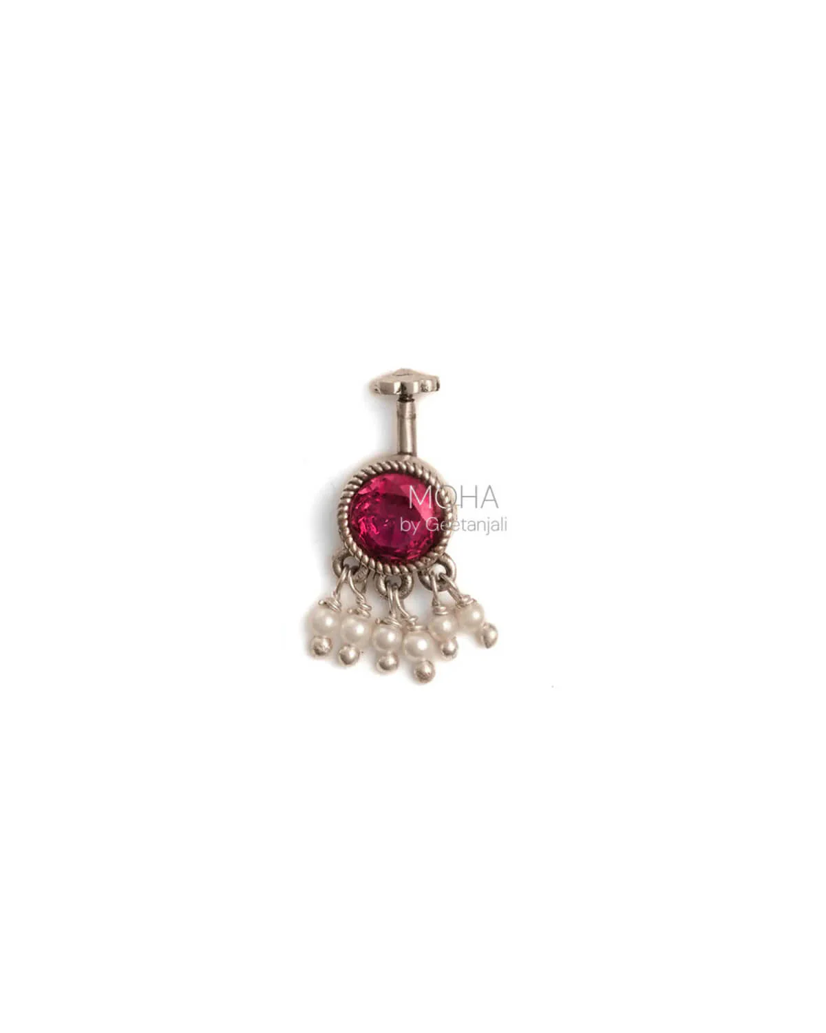 Rani Silver Bugadi with Pearls by MOHA - Image 6