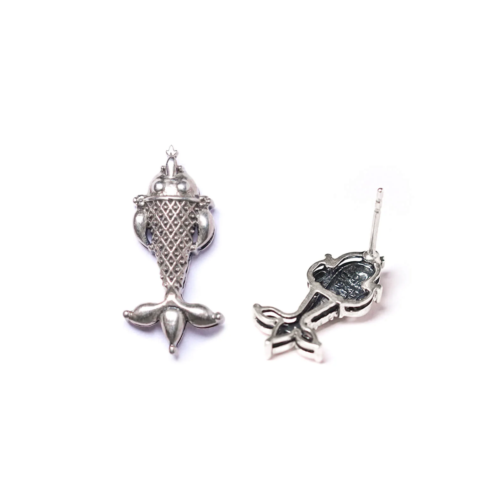 Roha Silver Stud Earrings By Moha - Image 4