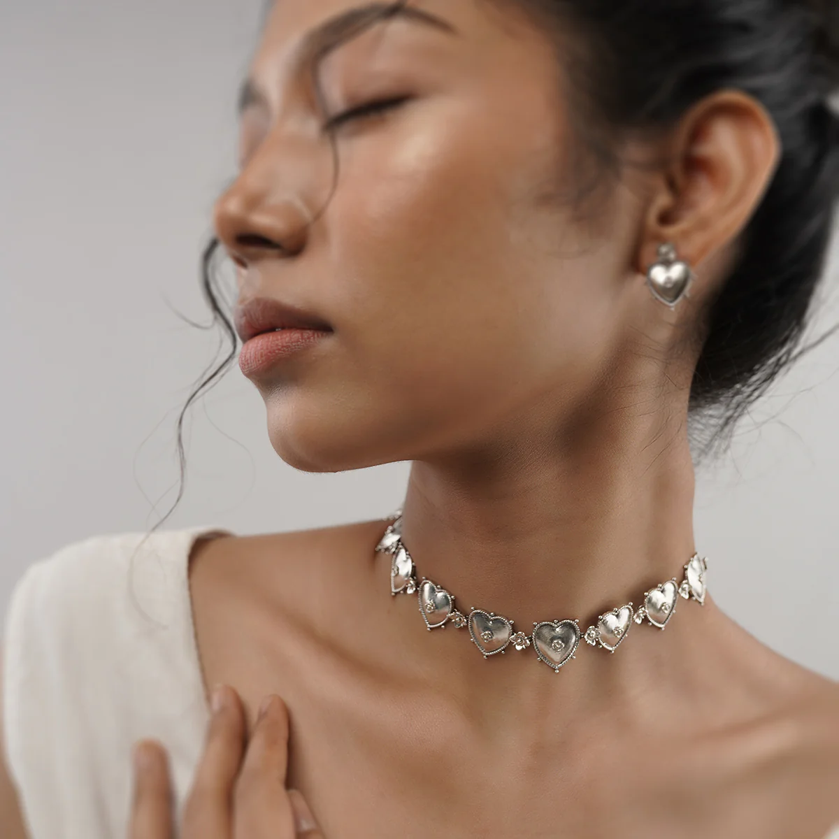 Ruhi Silver Choker by MOHA - Image 7