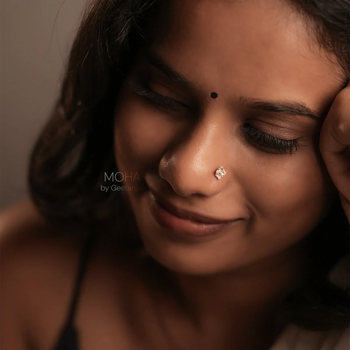Ruhi Silver Nosepin by MOHA - Image 3