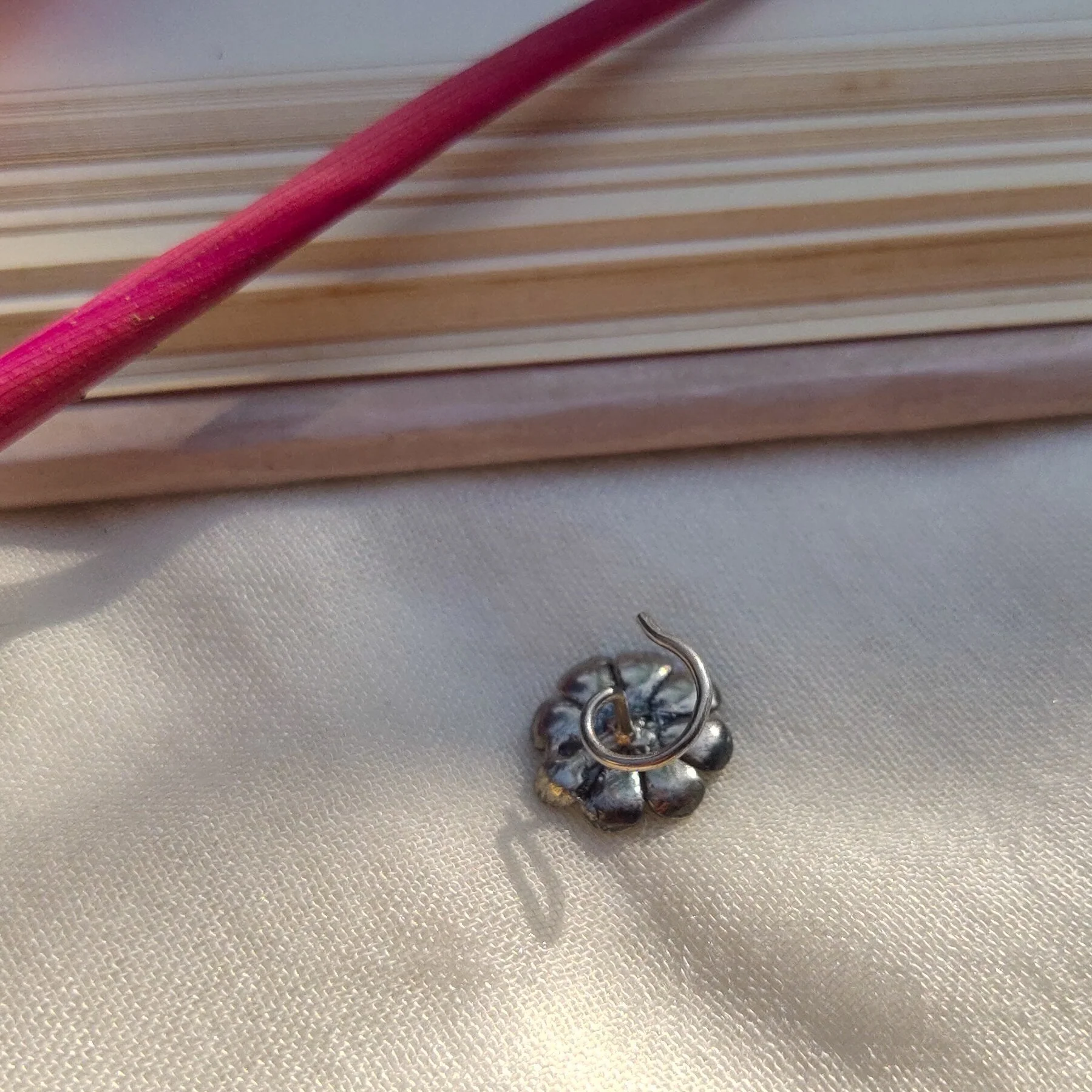 Sadafuli Silver Nose Pin by MOHA - Image 3