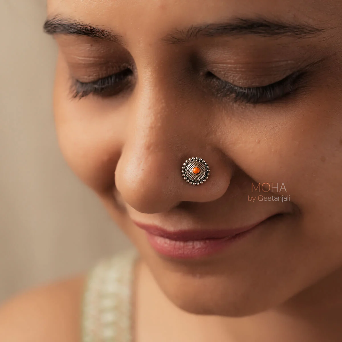 Sara Silver Nose Pin by MOHA - Image 2