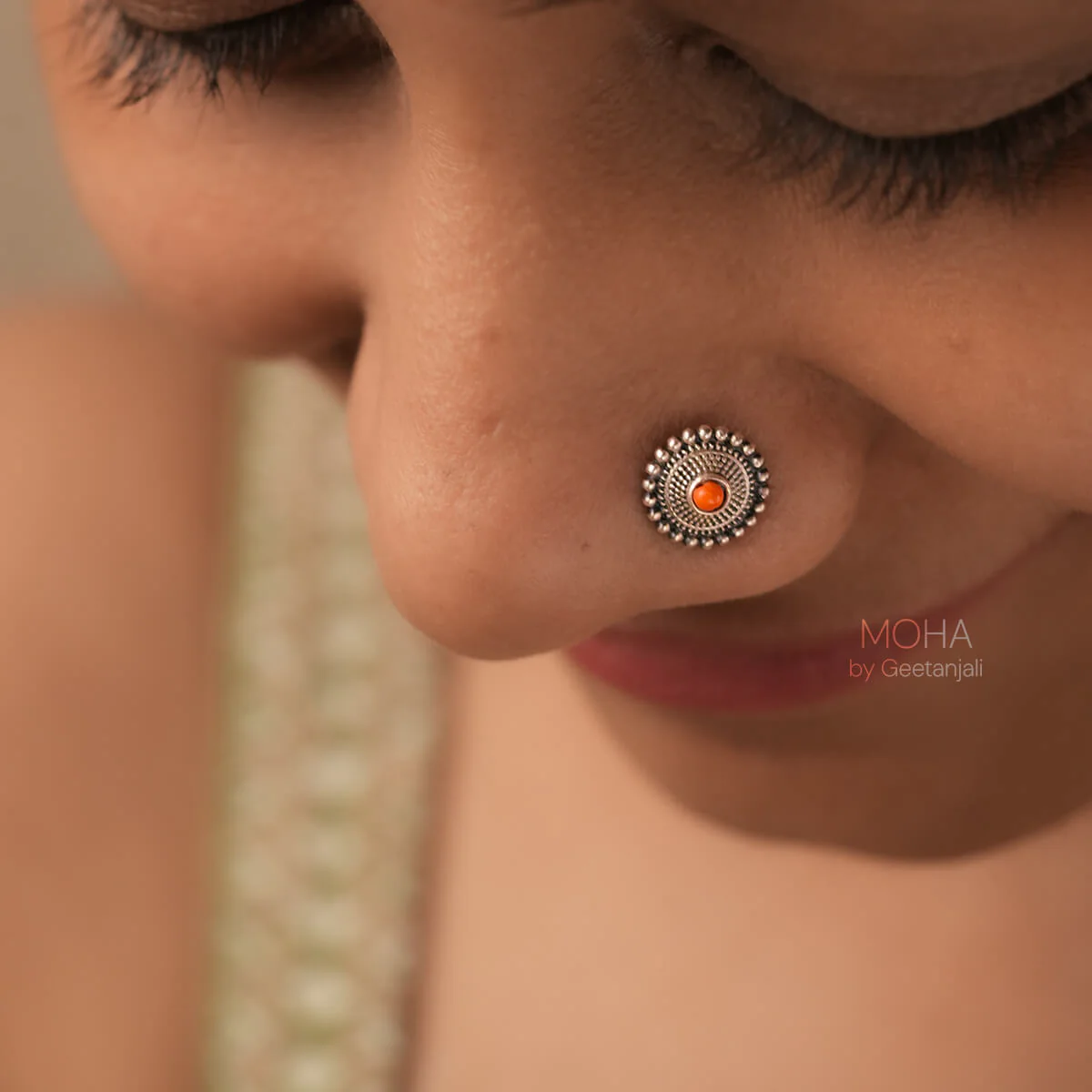 Sara Silver Nose Pin by MOHA - Image 3