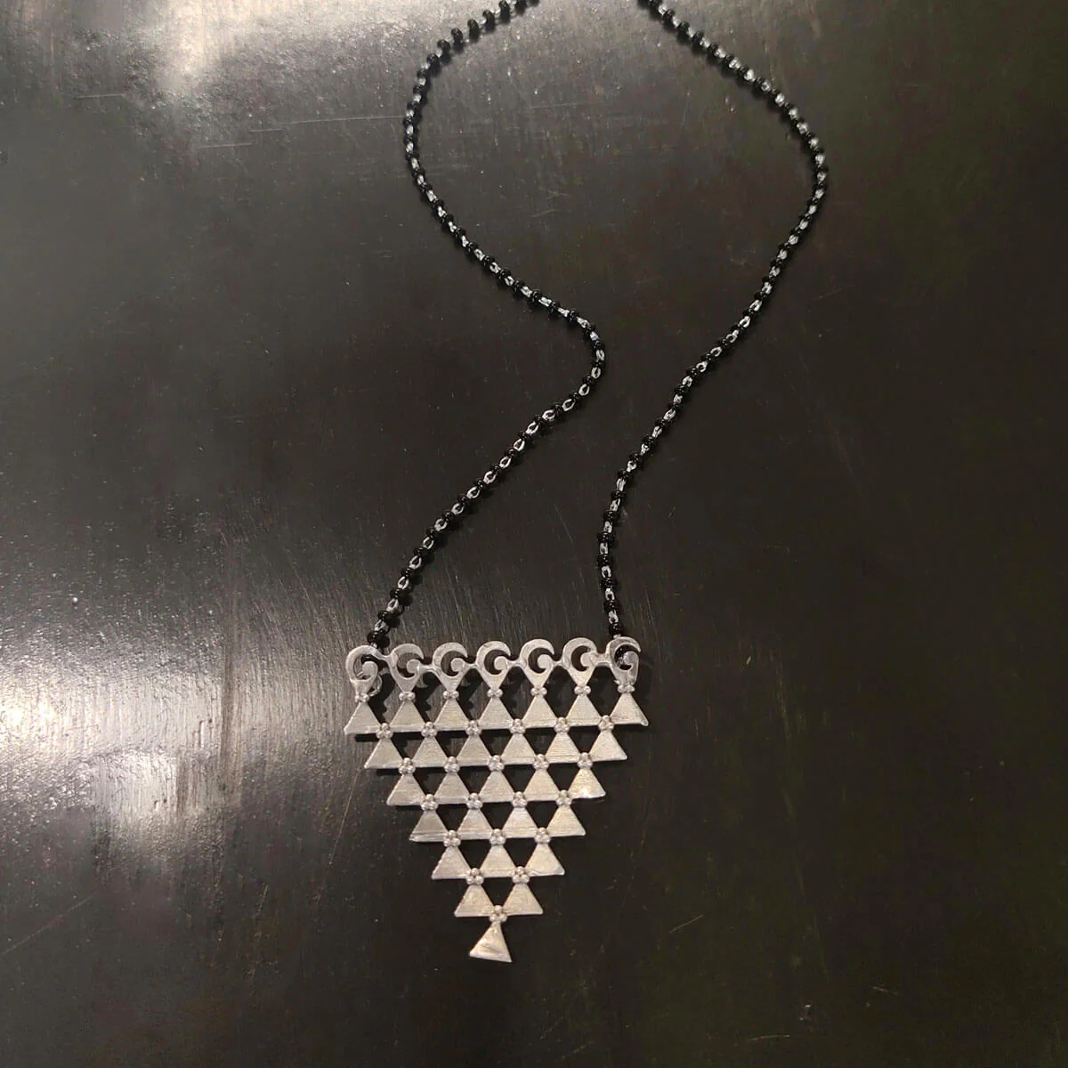 Saraswati Silver Mangalsutra - (Big) by MOHA - Image 3