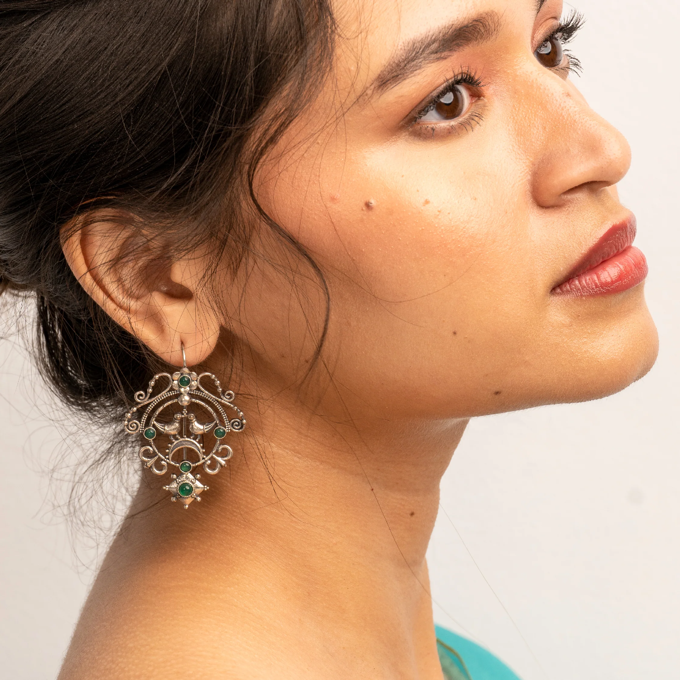 Sarika Silver Earrings By Moha - Image 3