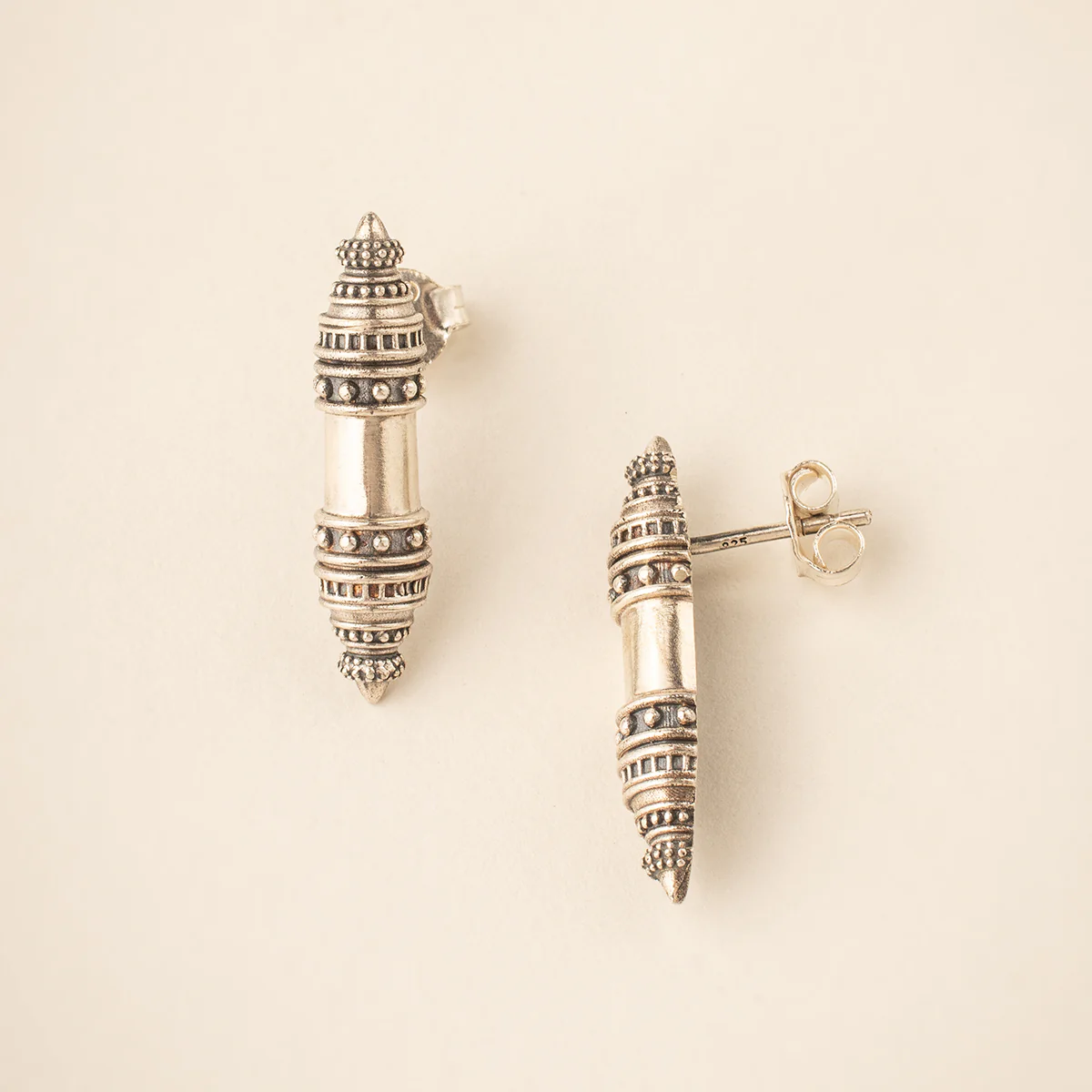 Shakti Silver Earrings by MOHA - Image 2