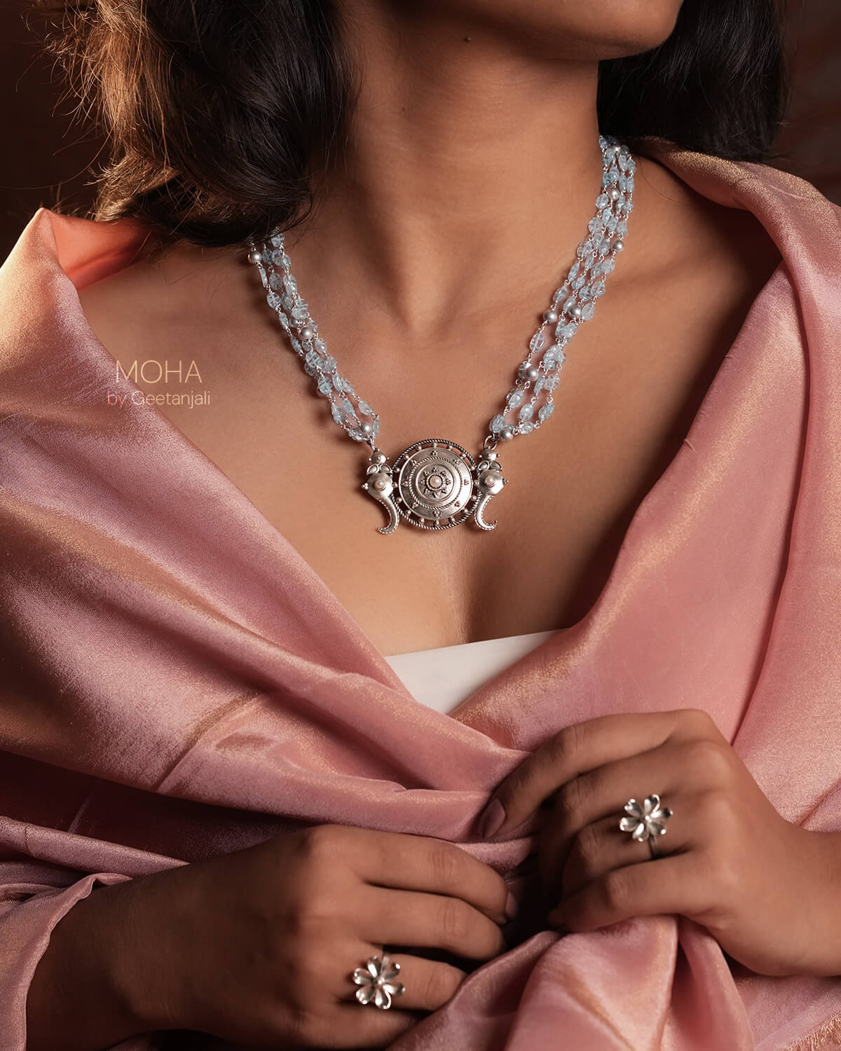 Shankh Chakra Silver Necklace by MOHA - Image 6