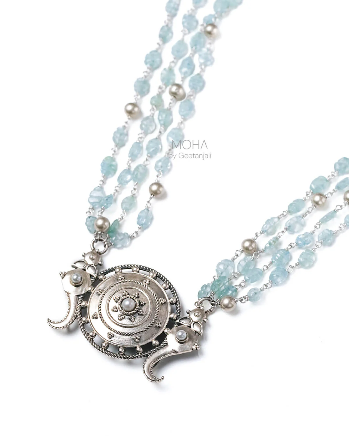 Shankh Chakra Silver Necklace by MOHA - Image 7