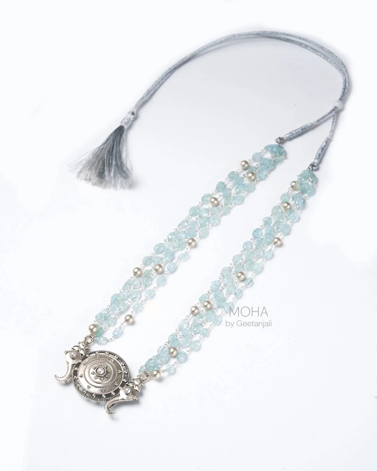 Shankh Chakra Silver Necklace by MOHA - Image 9
