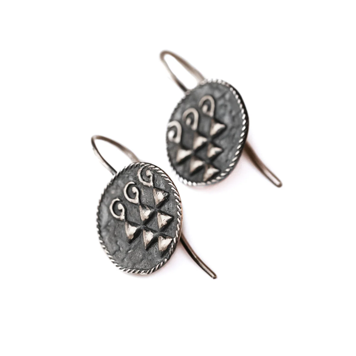 Sharada Silver Dangle Earrings by MOHA - Image 7