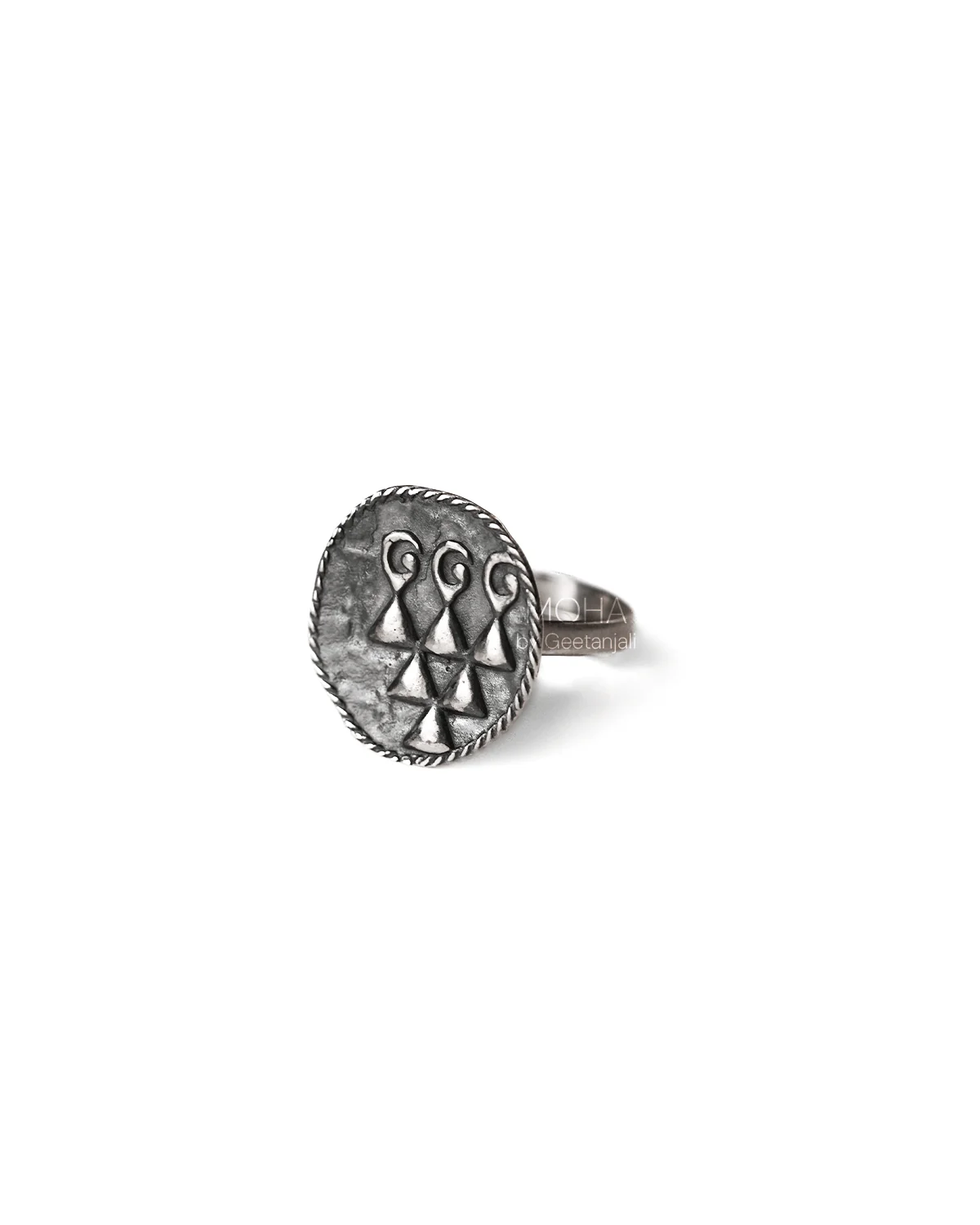 Sharada Silver Finger Ring by MOHA - Image 4
