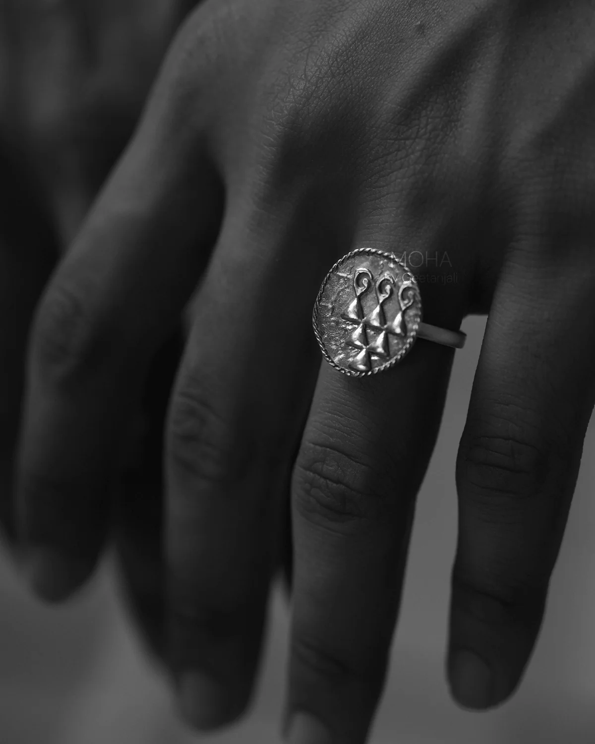 Sharada Silver Finger Ring by MOHA - Image 5