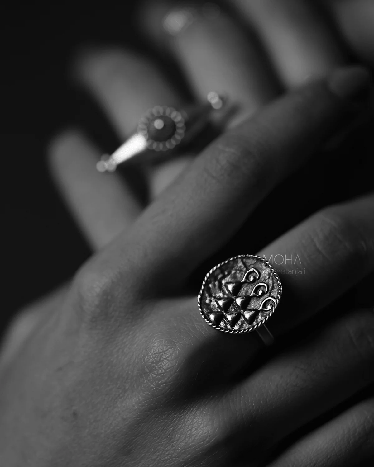 Sharada Silver Finger Ring by MOHA - Image 6