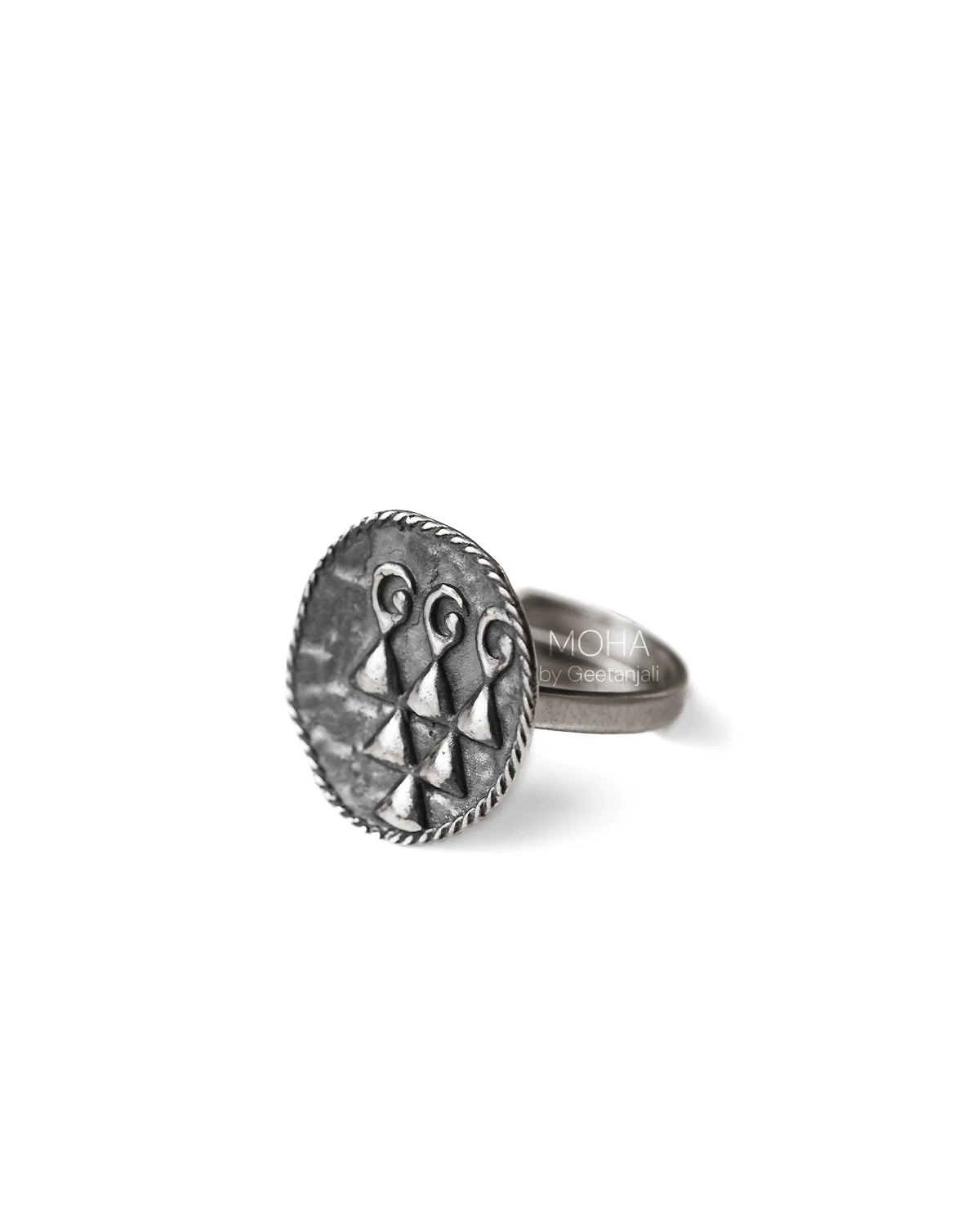Sharada Silver Finger Ring by MOHA - Image 7
