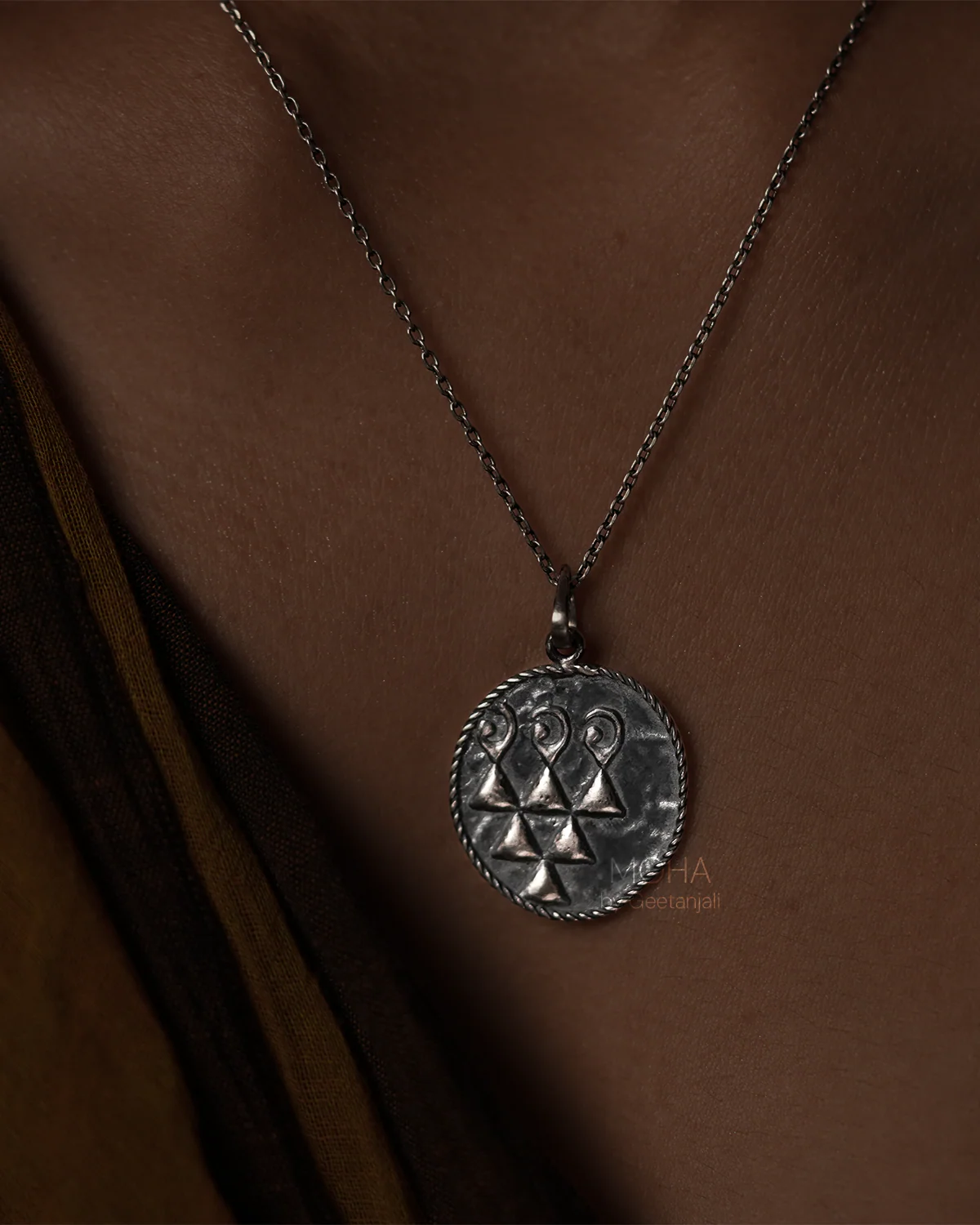 Sharada Silver Pendant Chain by MOHA - Image 2