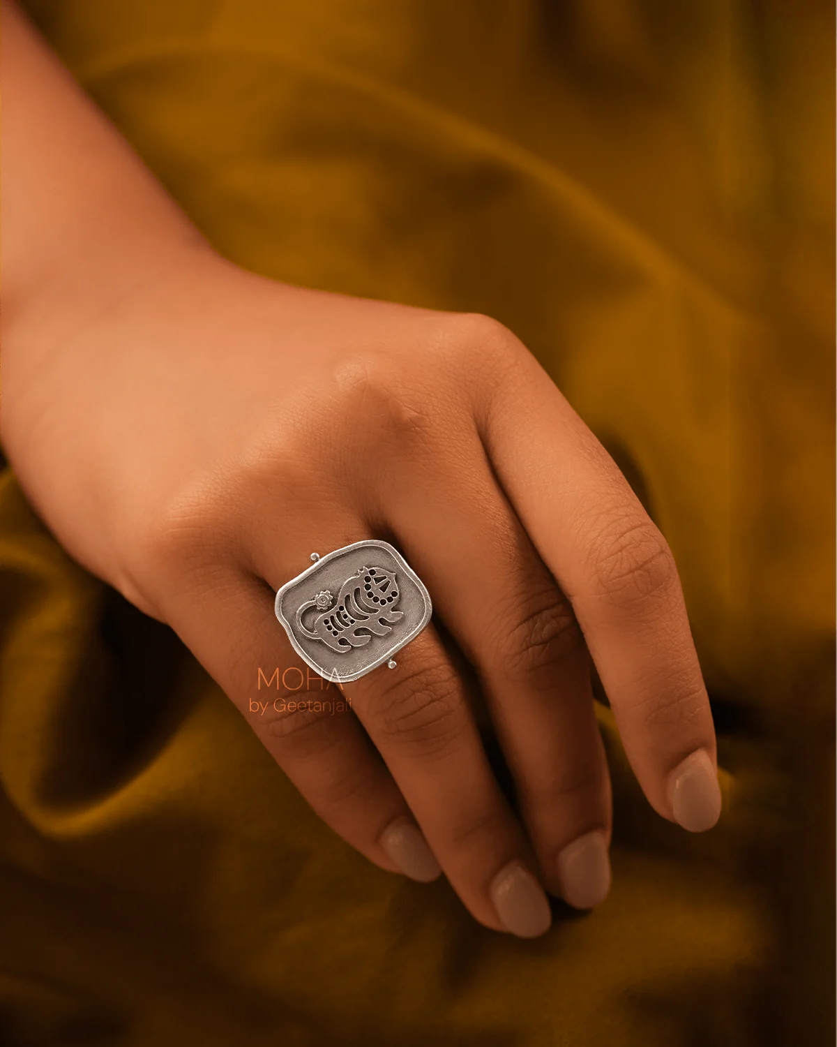 Shardul Silver Finger Ring by MOHA - Image 5