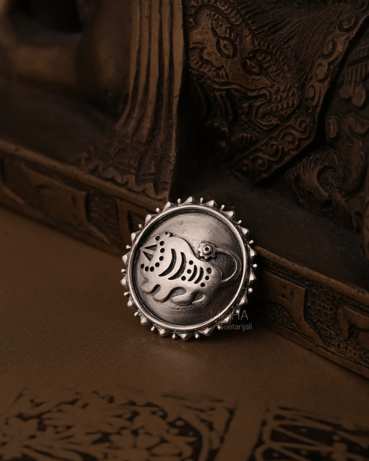 Shardul Silver Pendant by Moha (Only Pendant) - Image 3