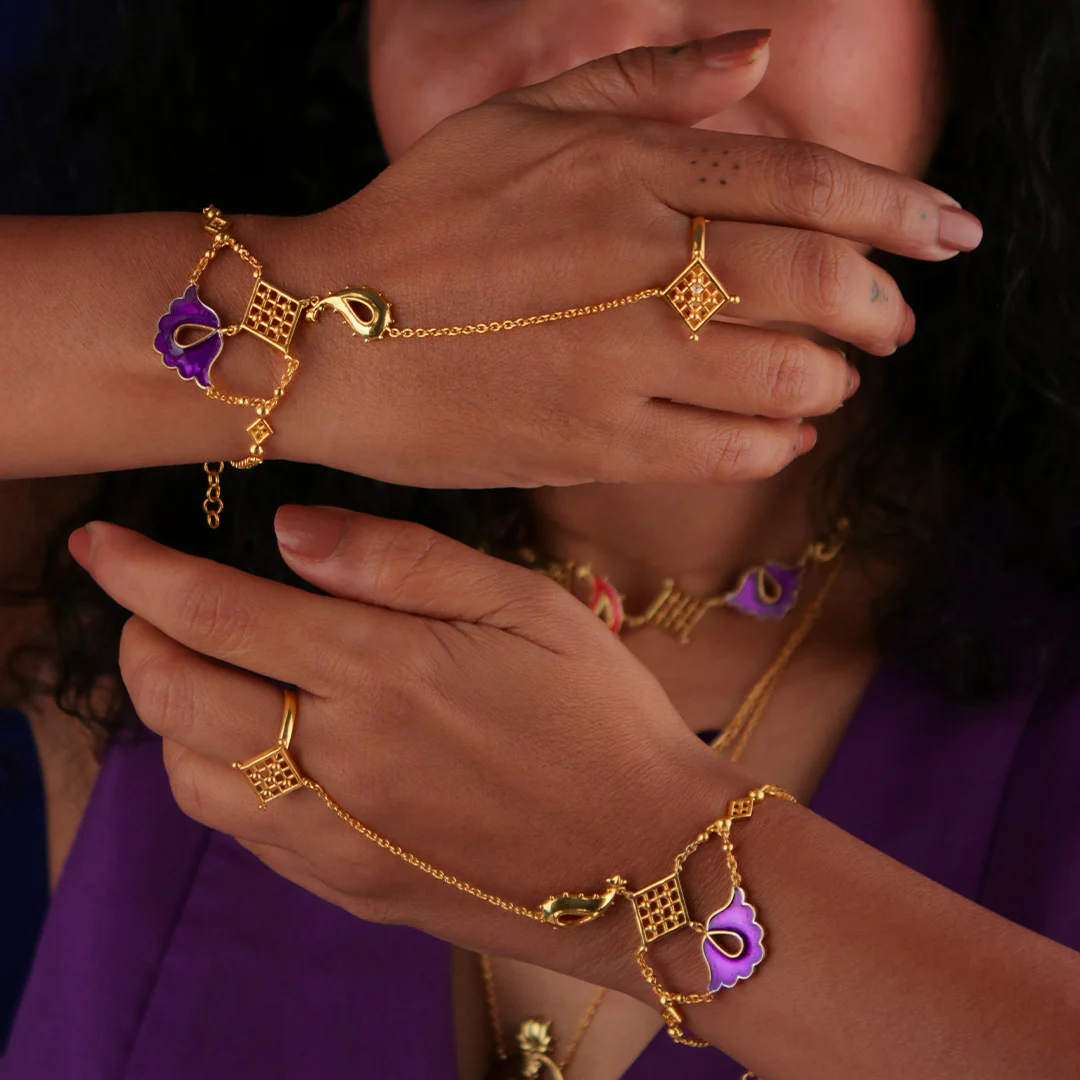 Shasha Silver Hathphool By Moha (Single piece) - Image 9