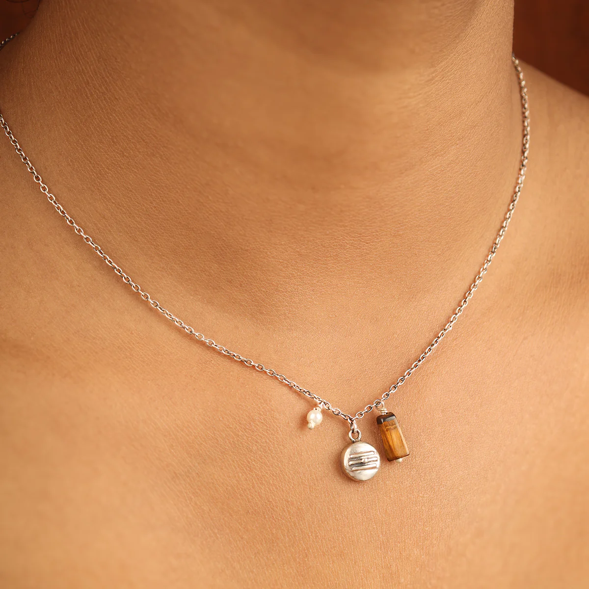 Shiva Charms Silver Necklace by Moha - Image 8